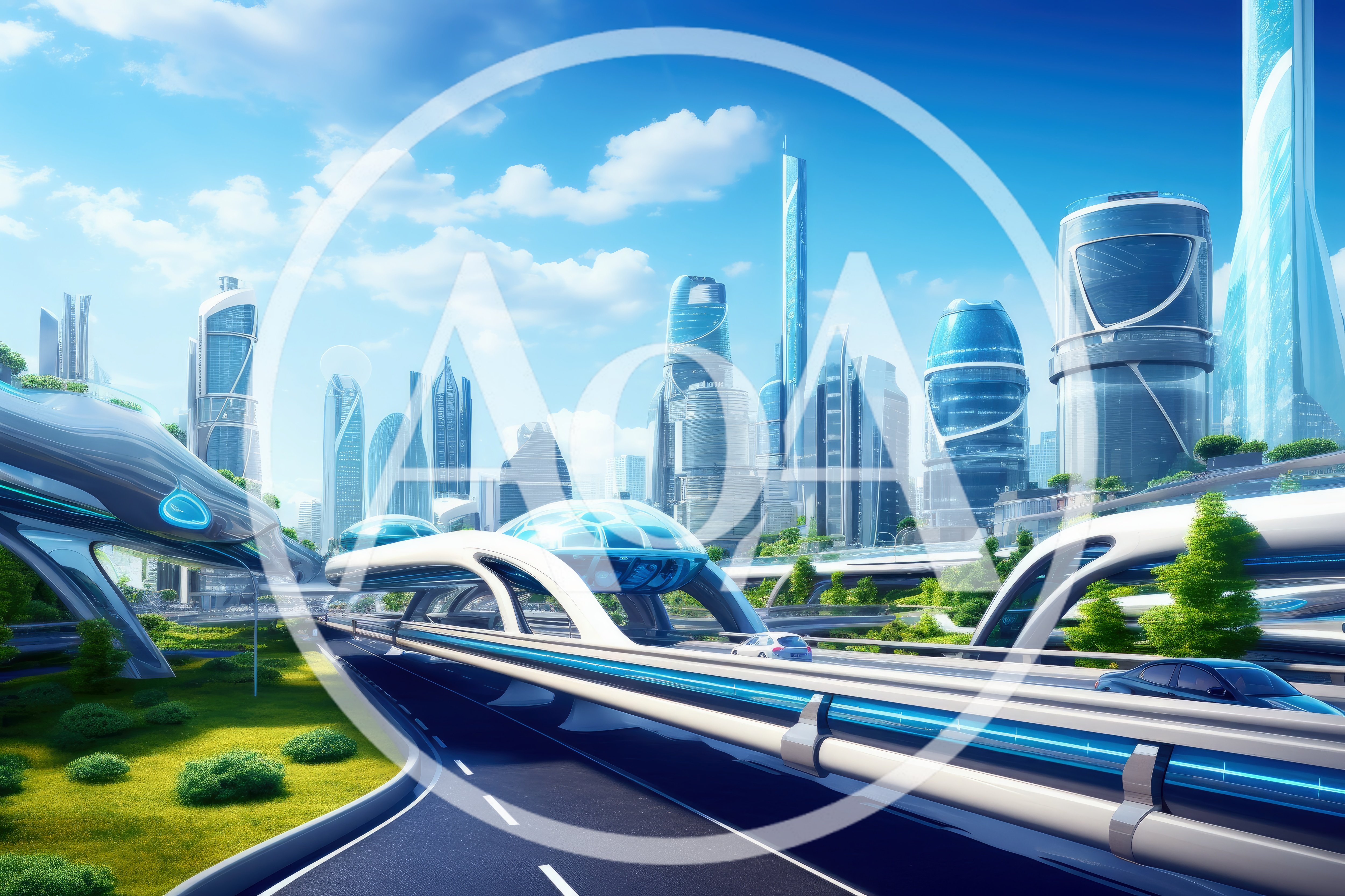 Futuristic Cityscape With Advanced Architecture And Elevated Highways