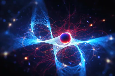 Abstract Quantum Particle Energy Field Visualization