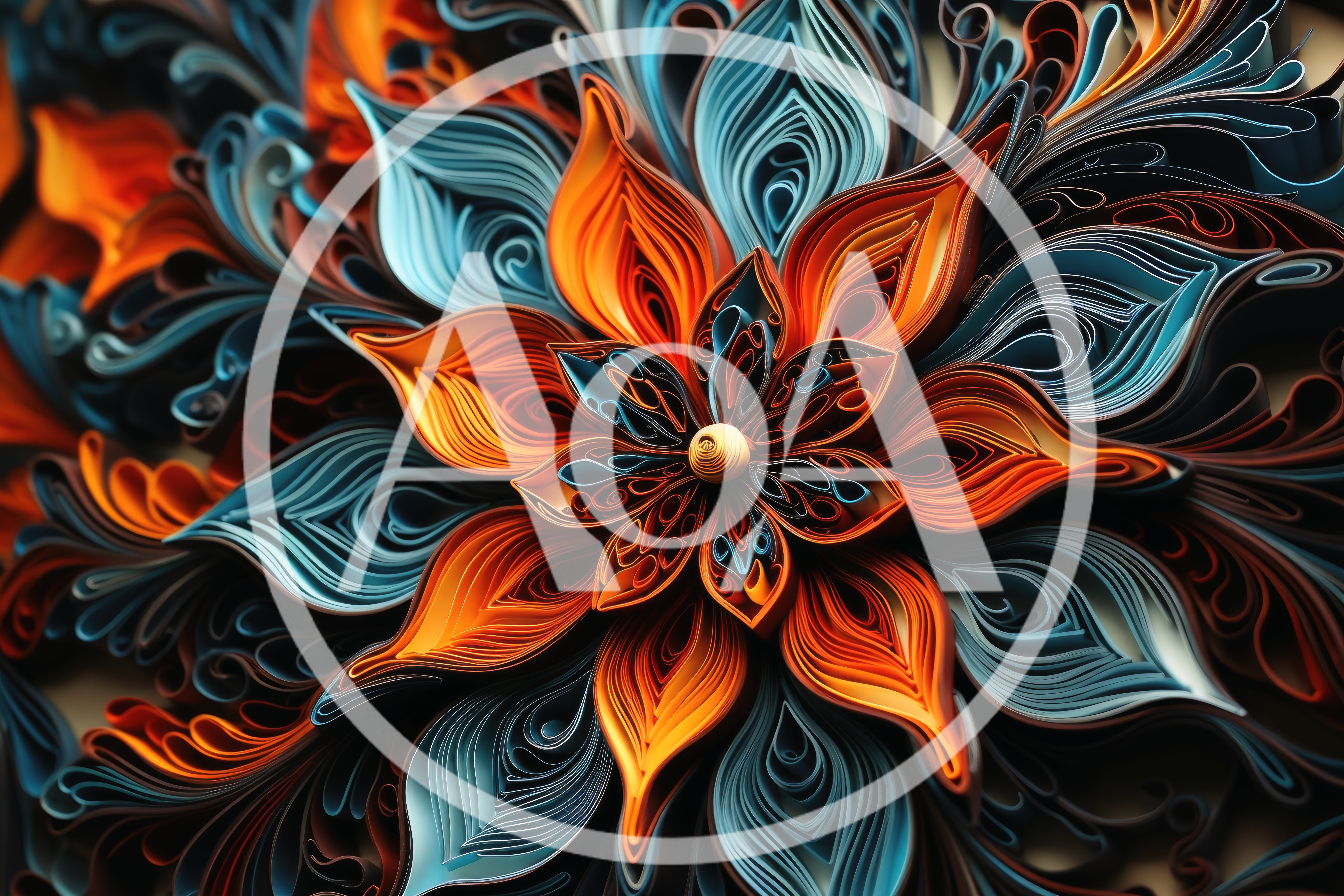 Intricate Paper Quilling Floral Art Design