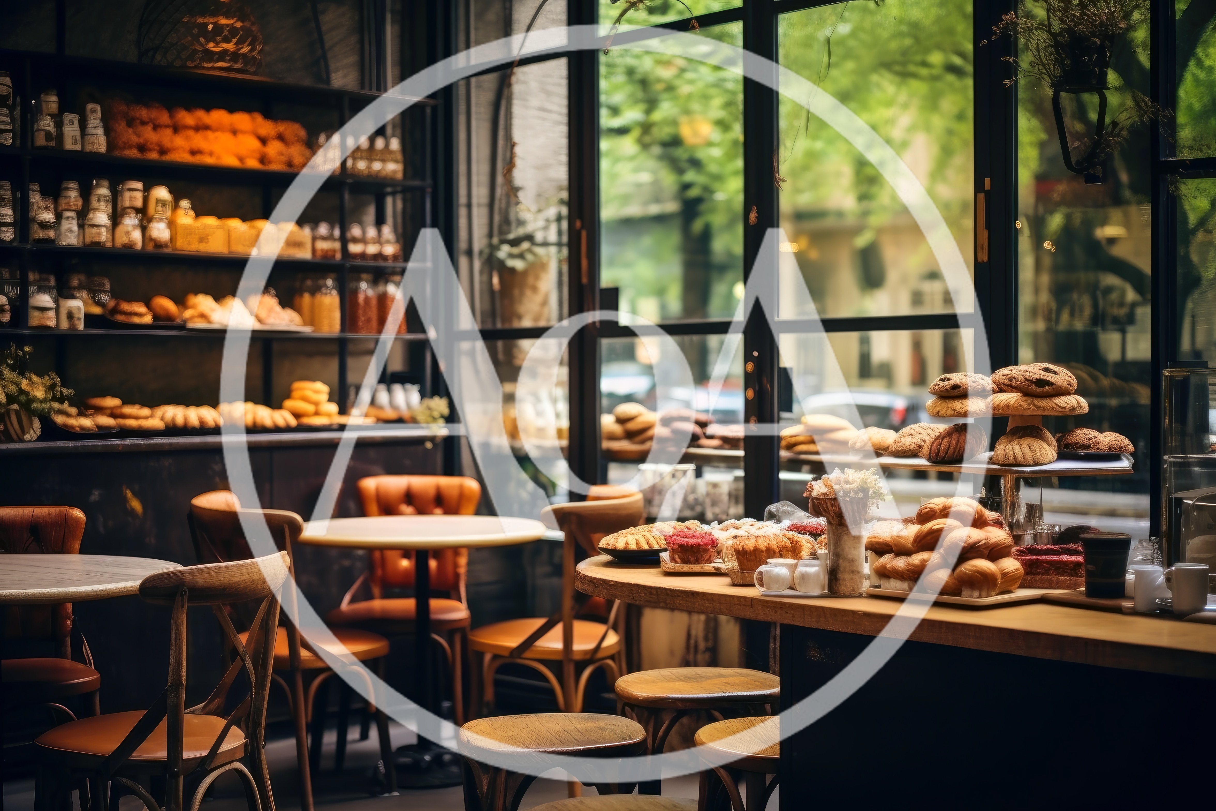 Cozy Interior Of A Rustic Bakery Cafe