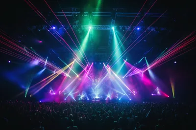 Crowd Dancing at an Electronic Music Festival
