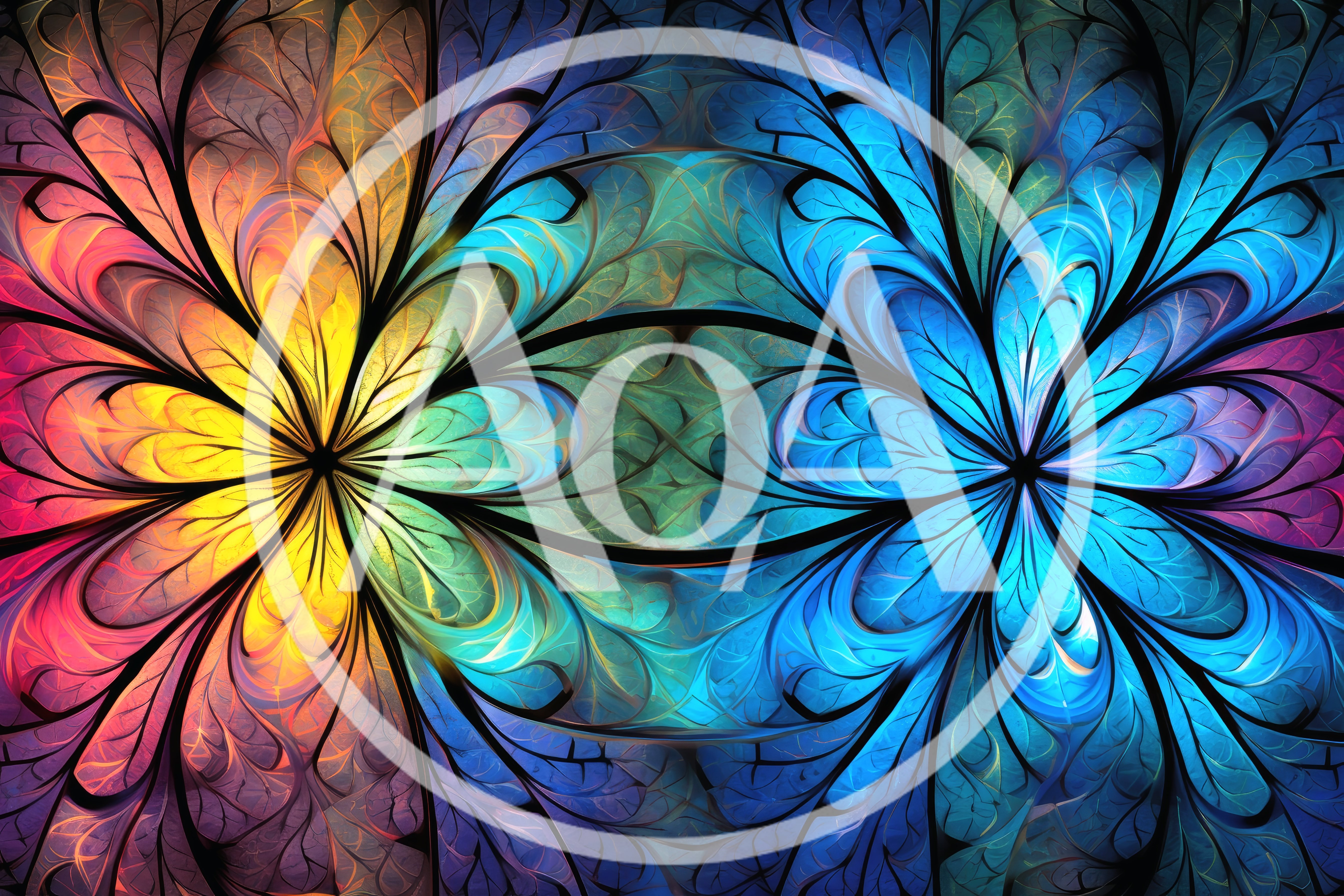 Abstract Fractal Flower Pattern With Vibrant Gradient Colors