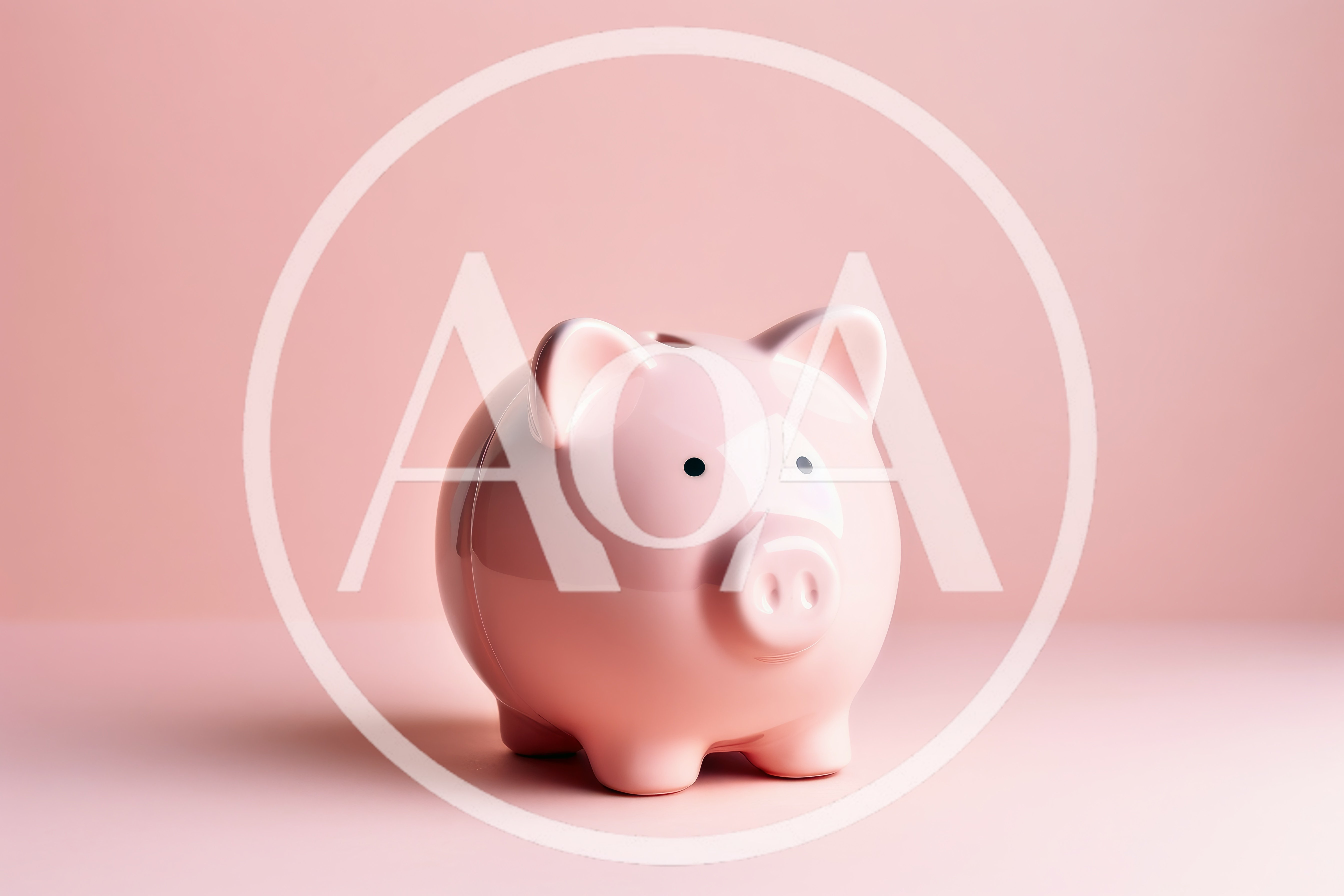Pink Piggy Bank On A Solid Pink Background