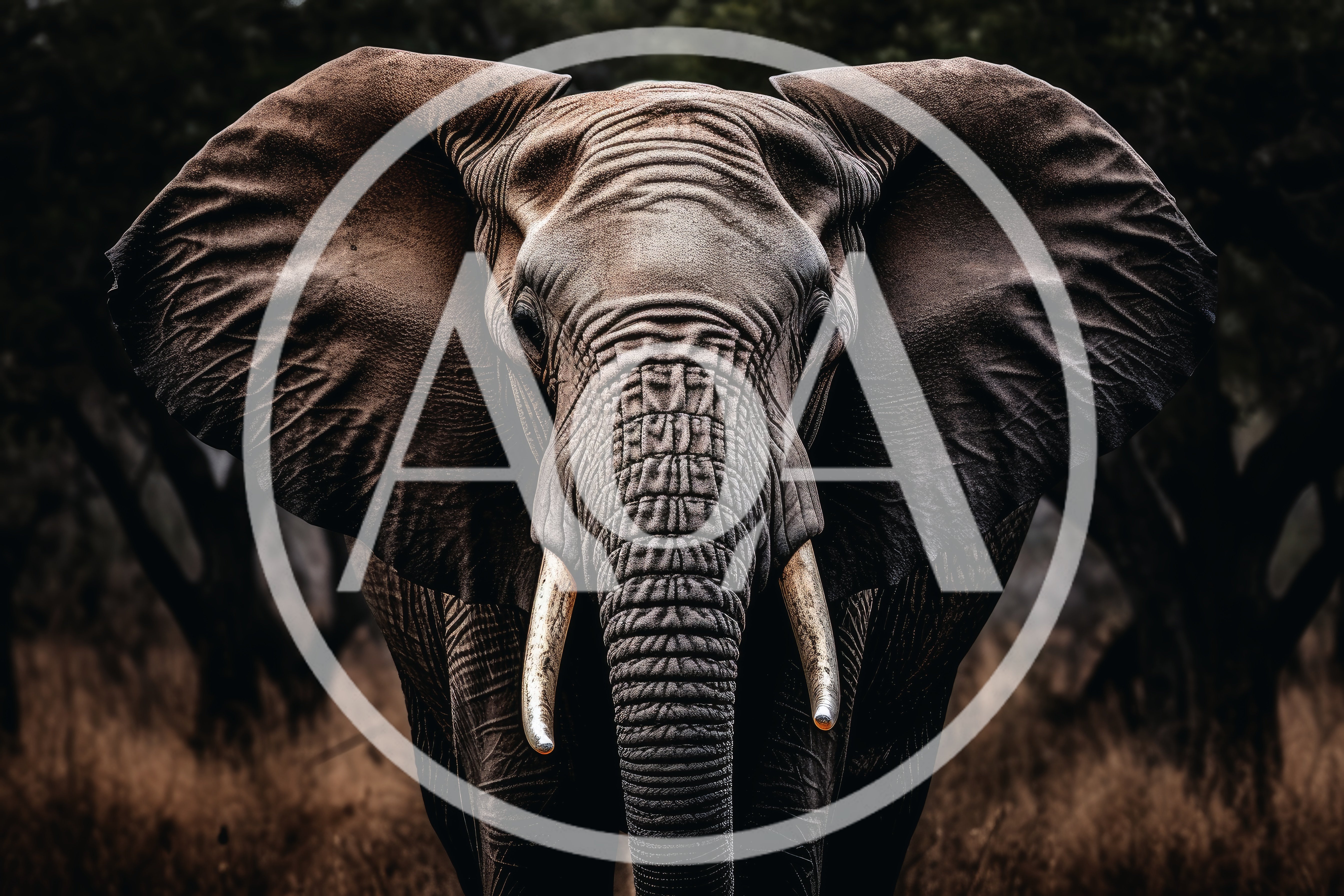 Majestic African Elephant Standing In The Savanna