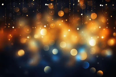 Abstract Golden Bokeh Lights Background