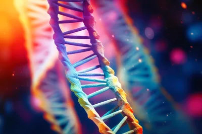 Abstract 3D DNA Double Helix Structure