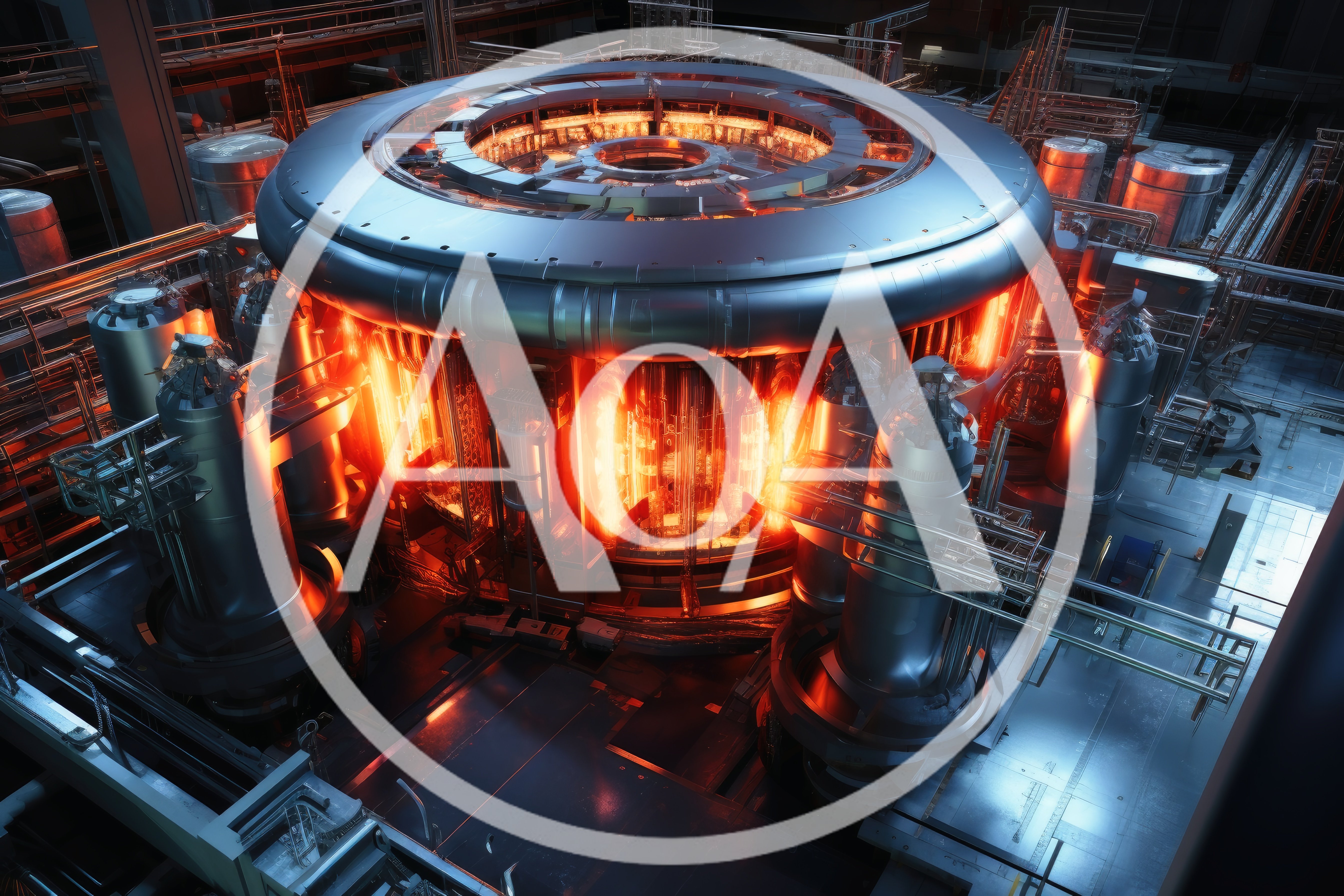 Futuristic Nuclear Fusion Reactor Core In Operation