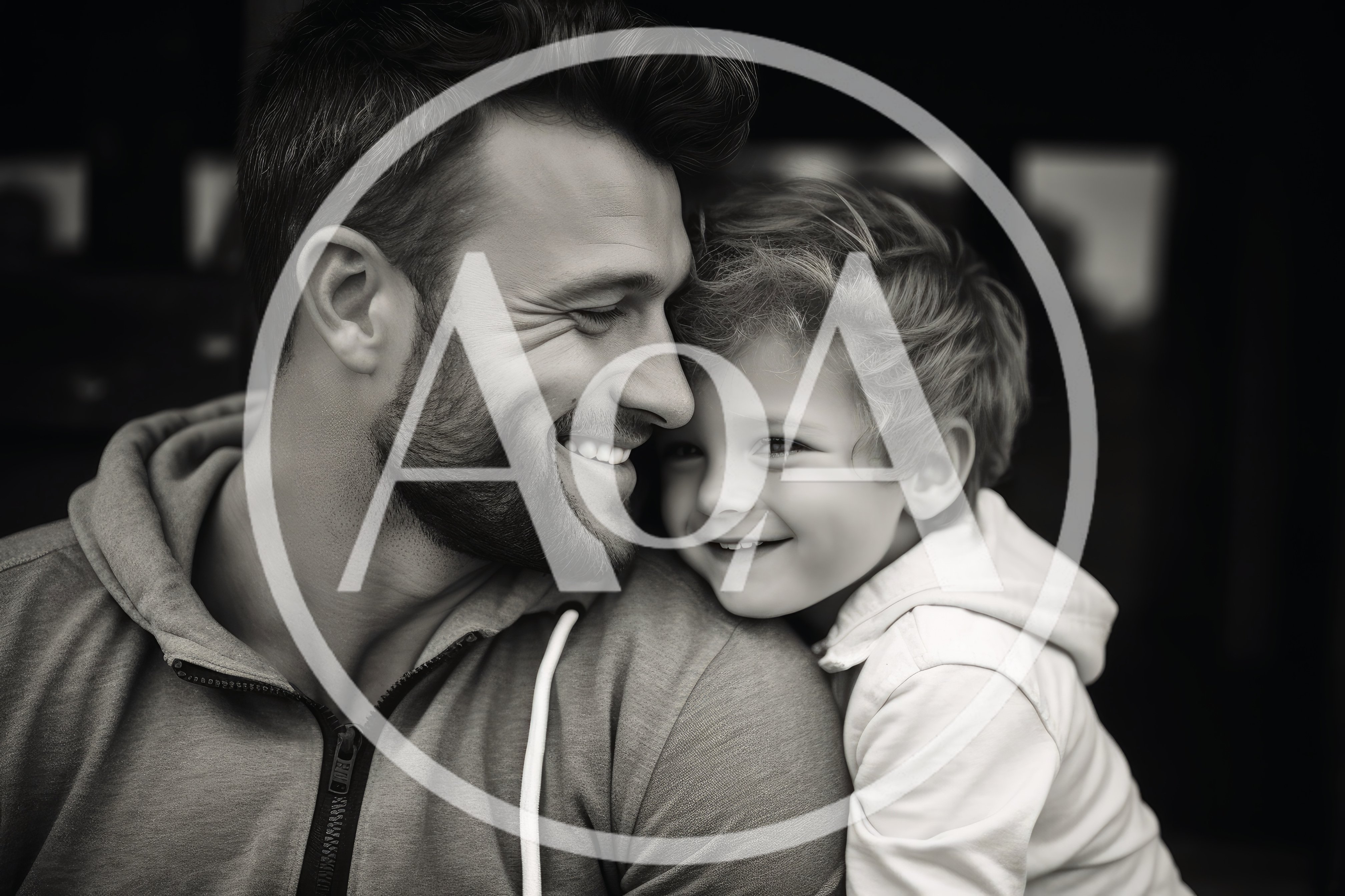 Father and Son Sharing a Tender Moment