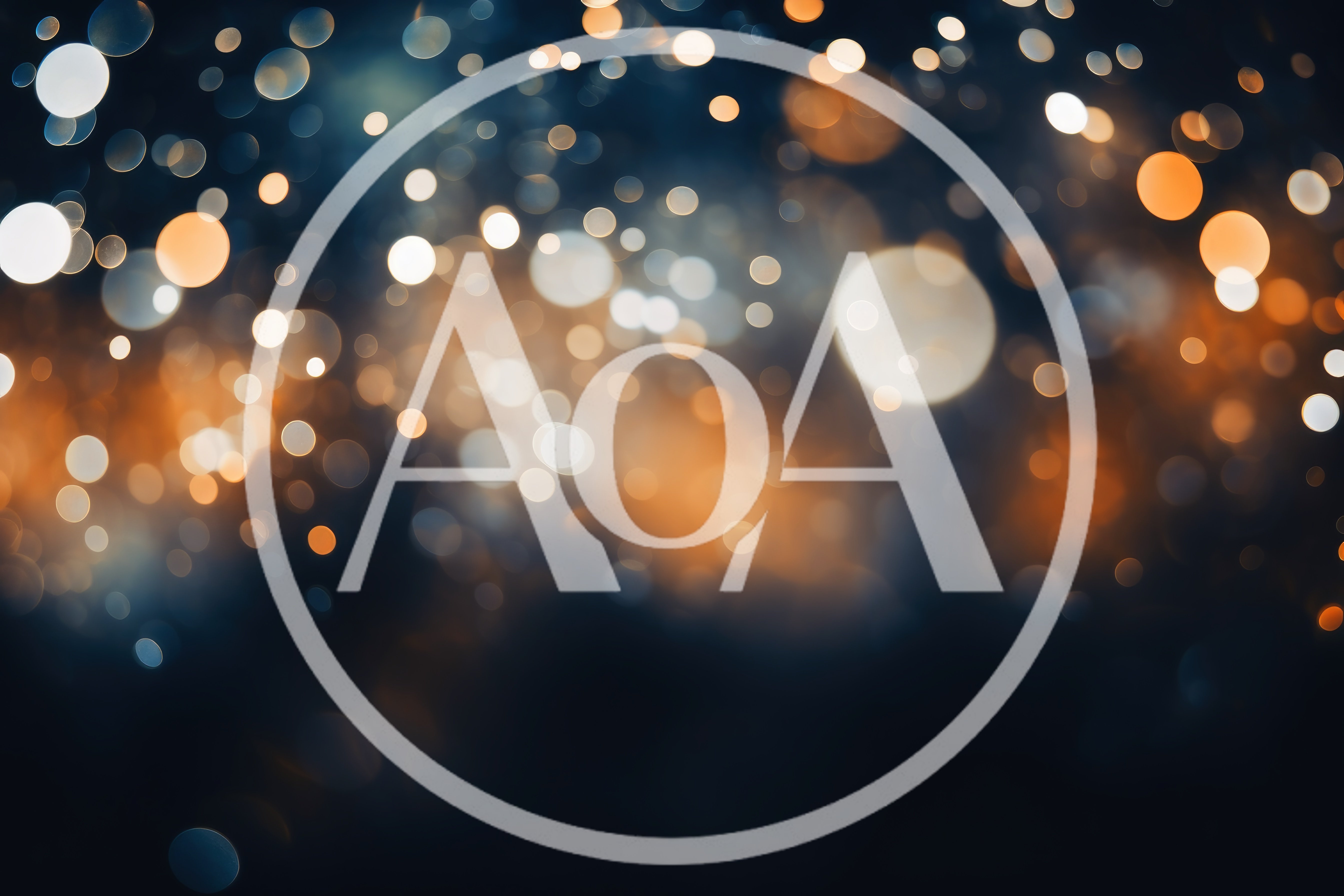 Abstract Bokeh Background With Golden And Blue Lights