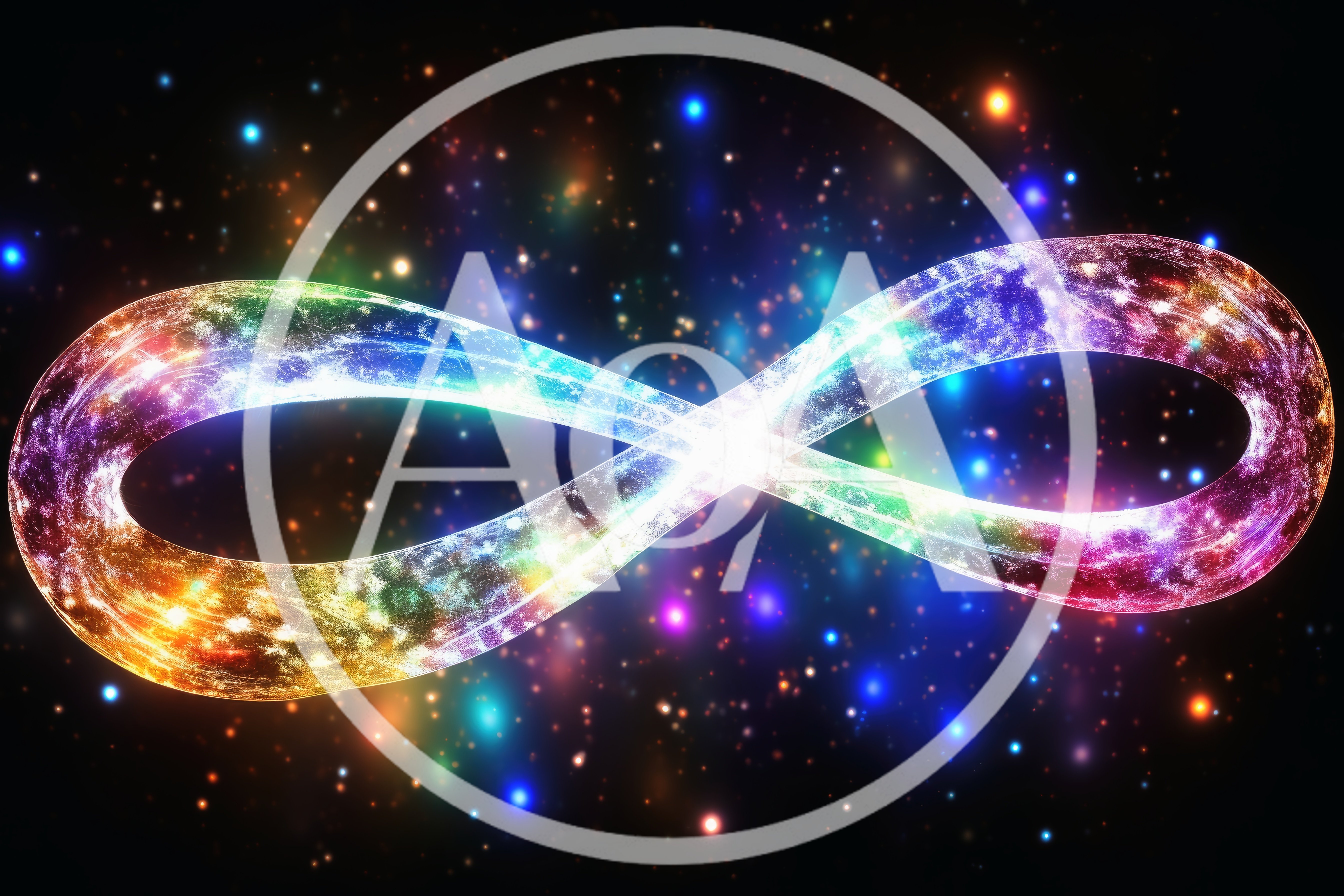 Glowing Infinity Symbol In Deep Space