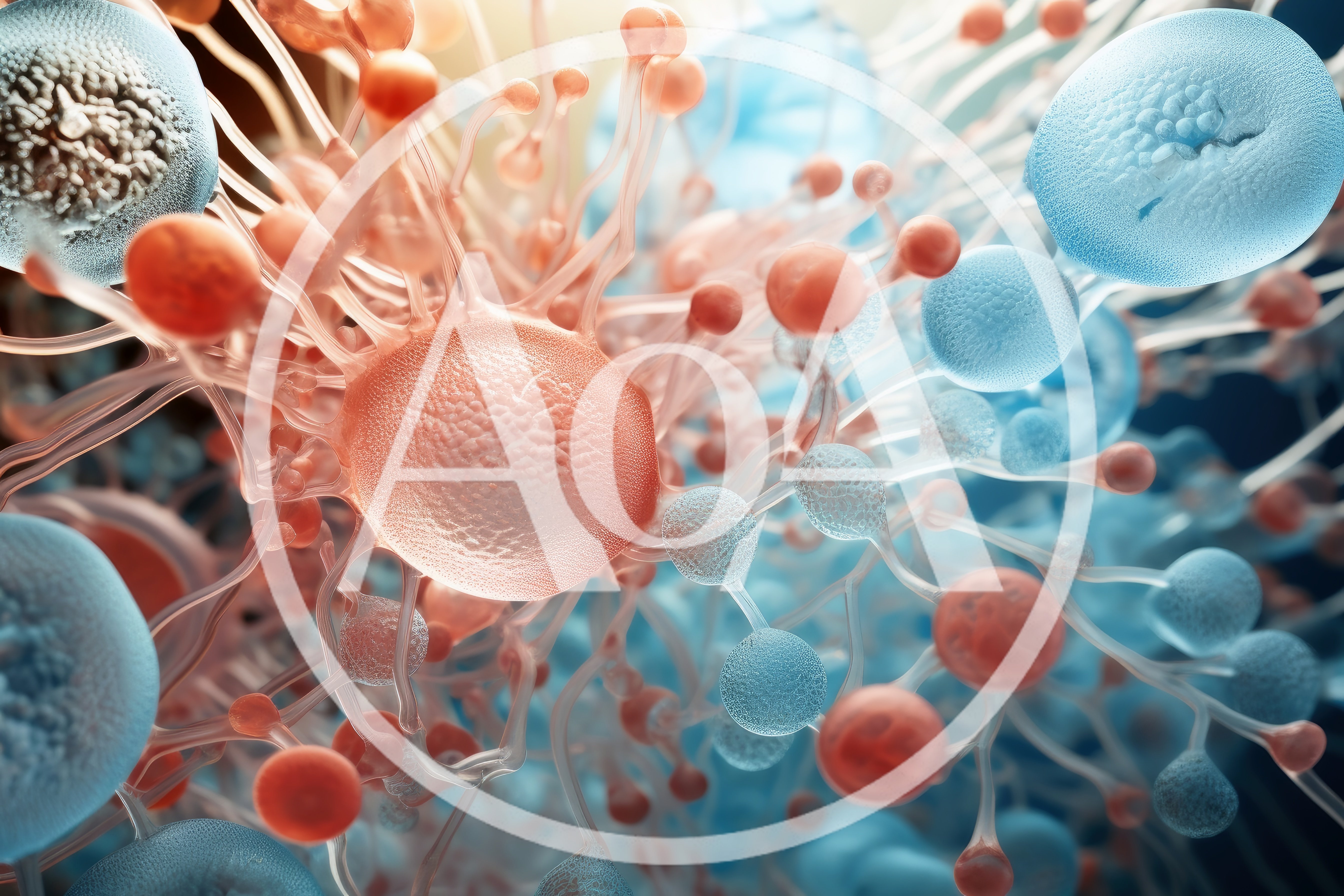 Microscopic View Of Interconnected Biological Cells And Neurons