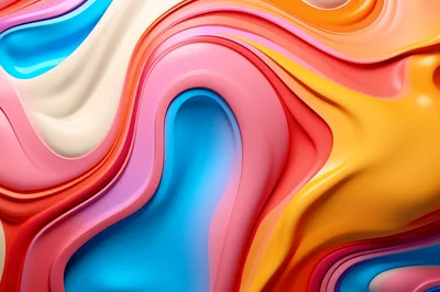 Abstract Liquid Flowing Colorful Paint Background