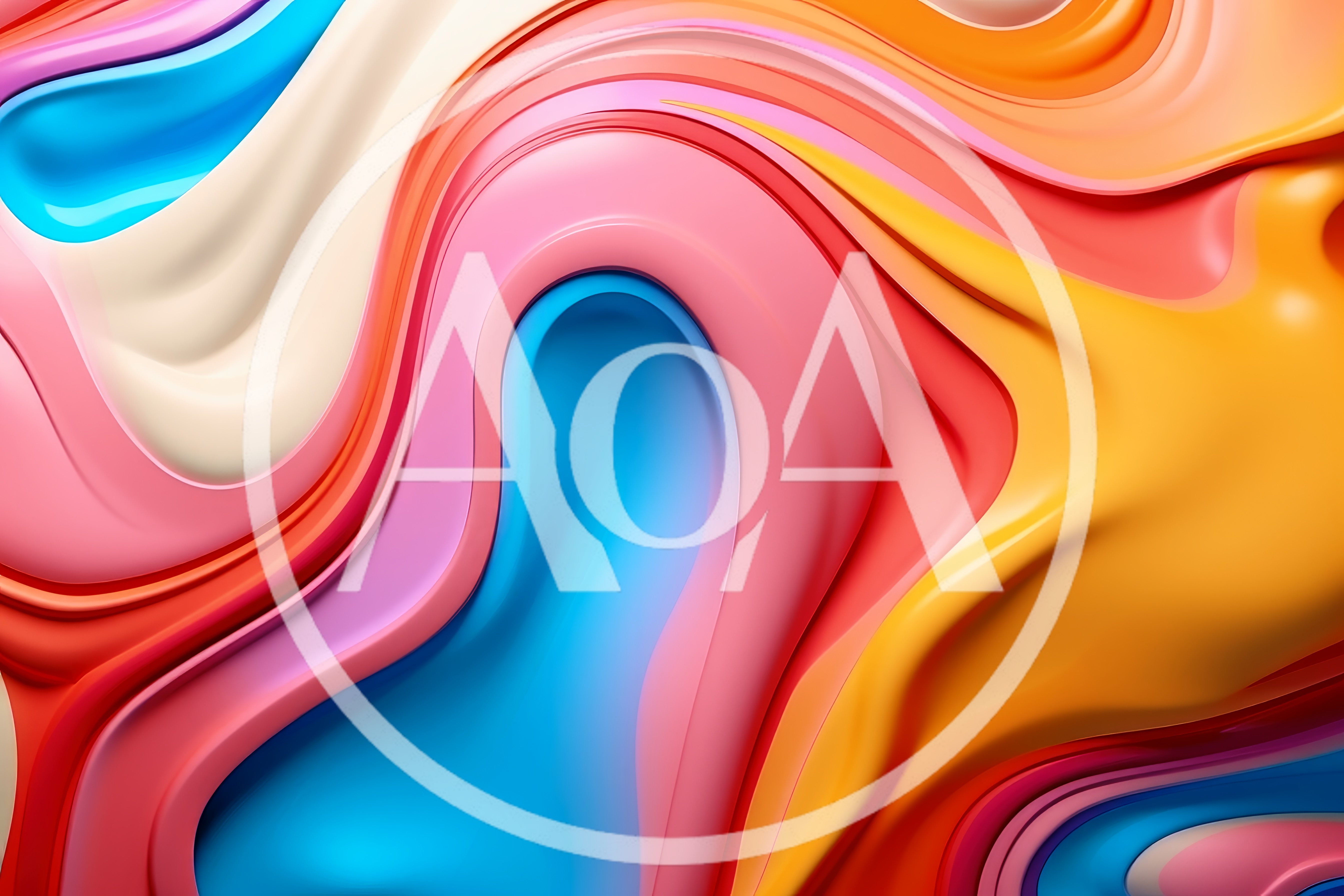 Abstract Liquid Flowing Colorful Paint Background