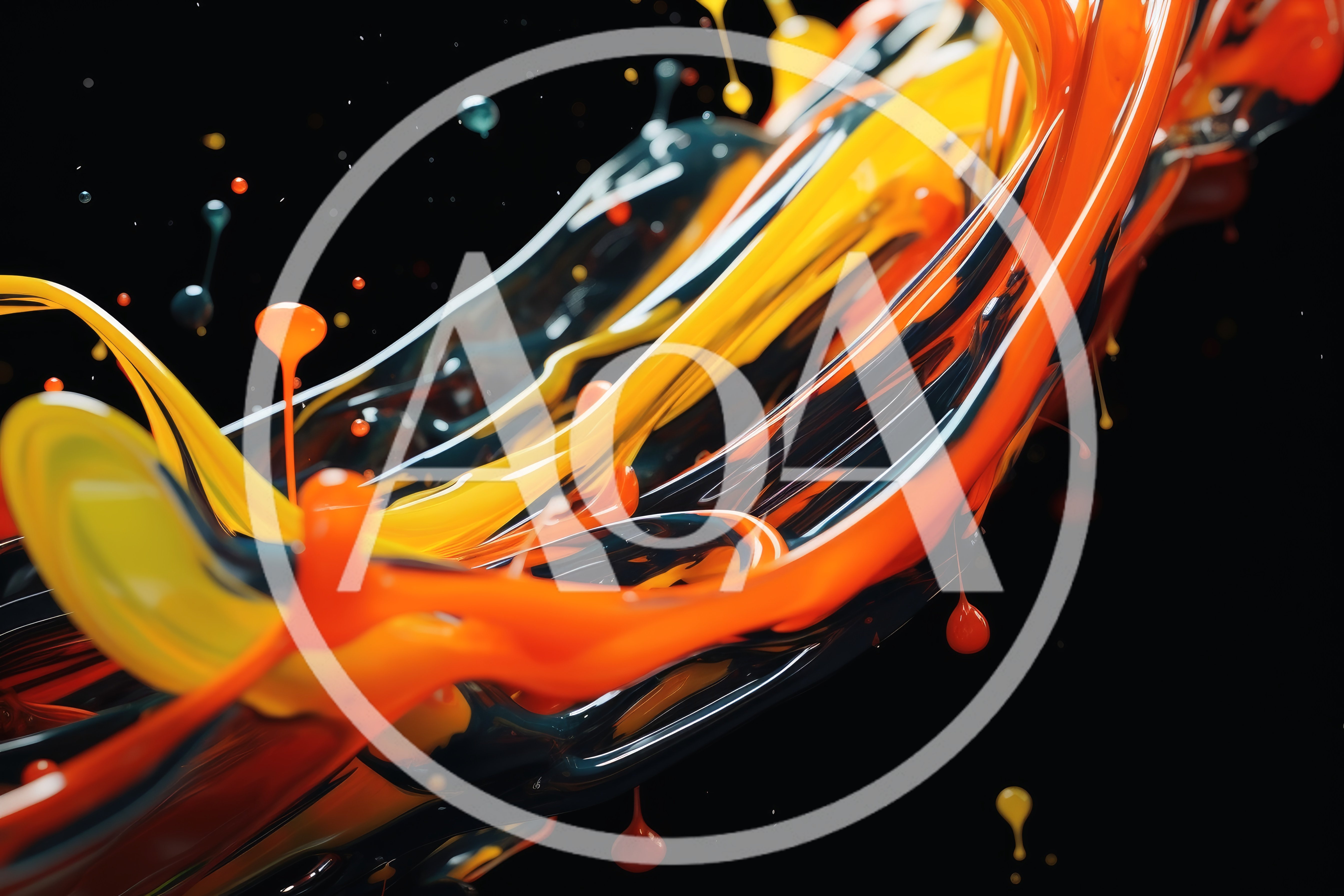 Abstract Liquid Paint Swirls in Motion