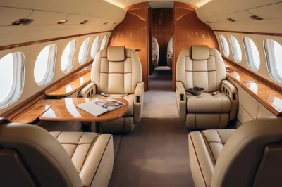Luxury Private Jet Cabin Interior