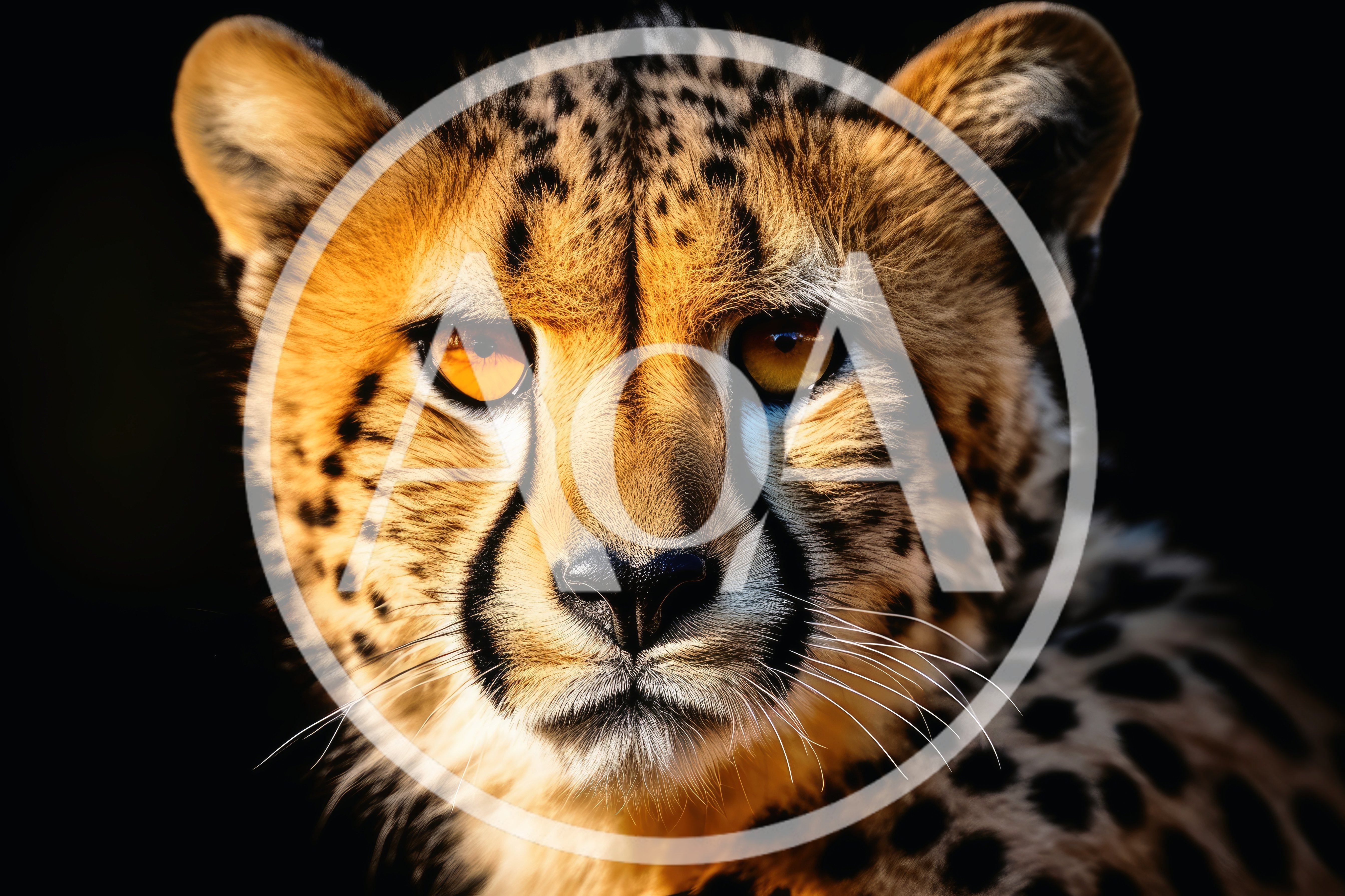 Close Up Portrait Of A Cheetah Face