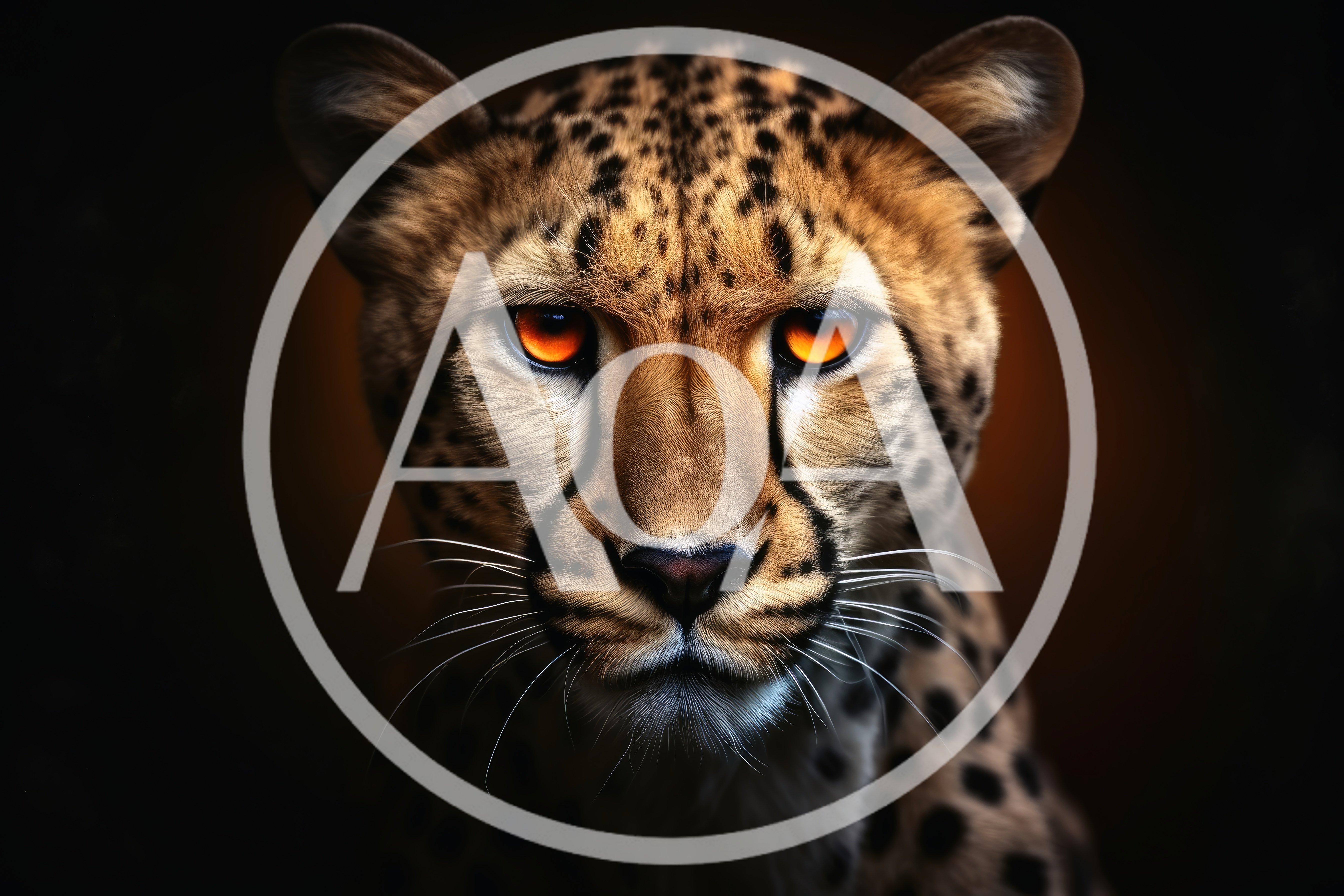 Close Up Portrait Of A Cheetah With Glowing Eyes