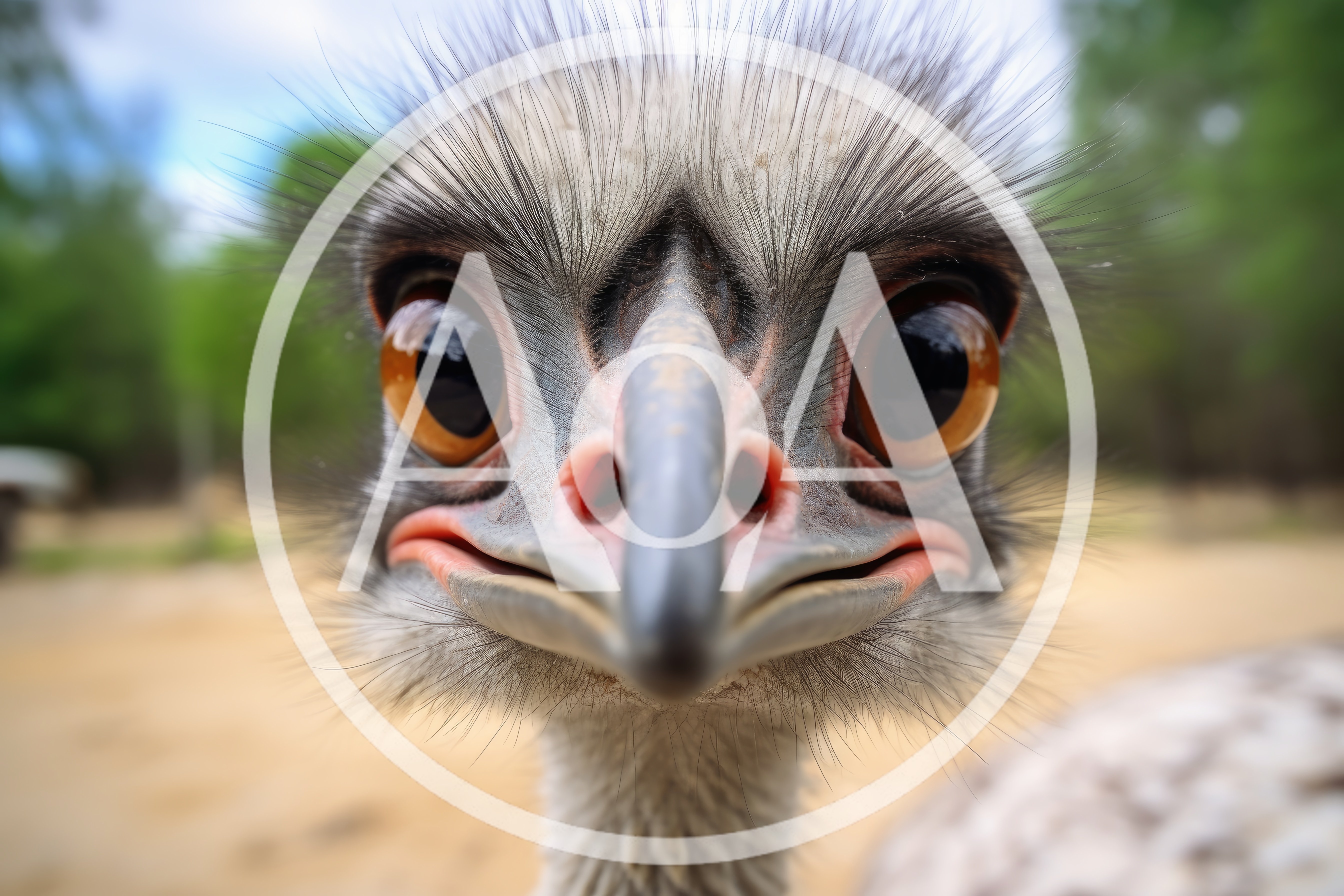 Extreme Close Up Portrait Of An Emu