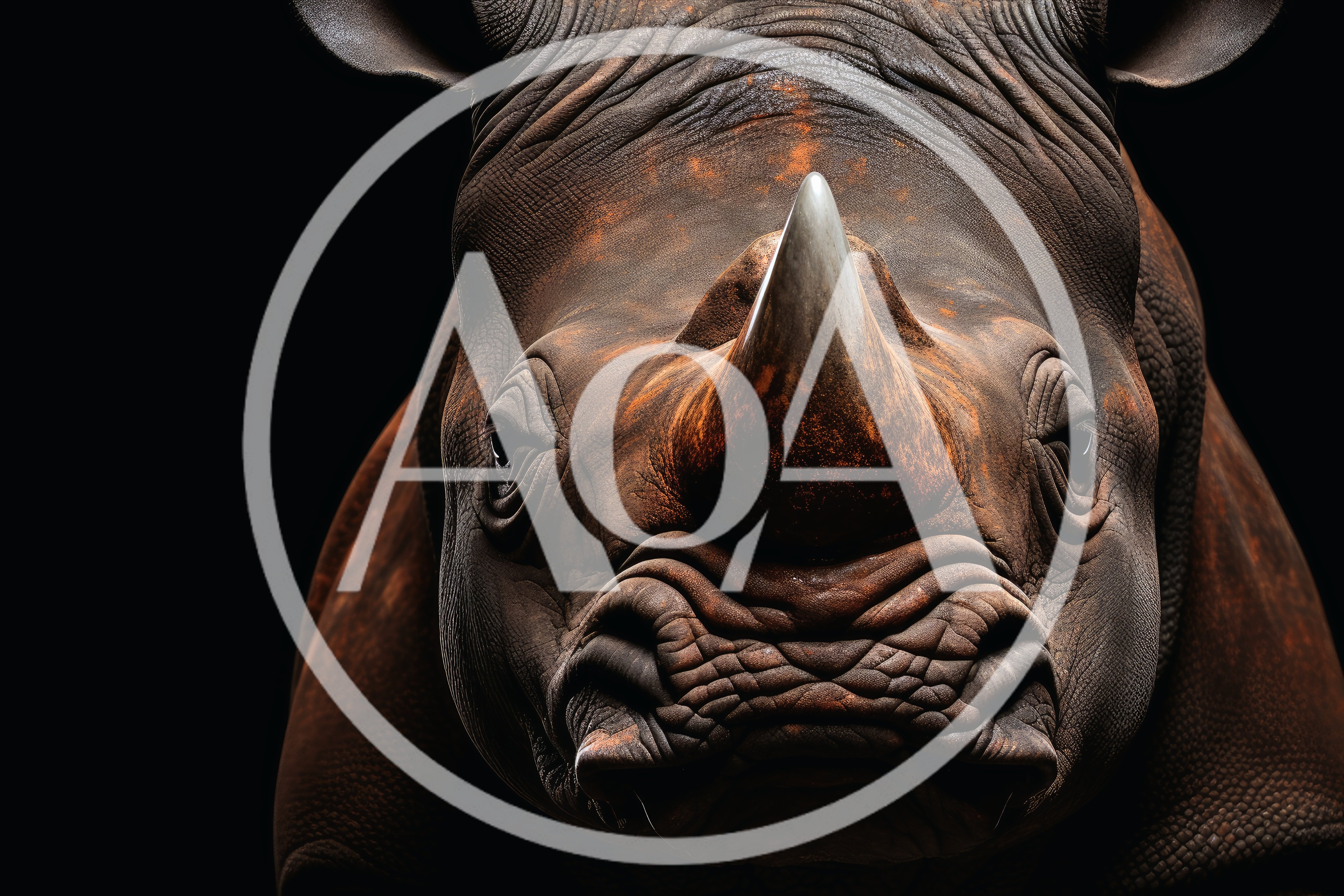 Close Up Portrait Of A Black Rhinoceros