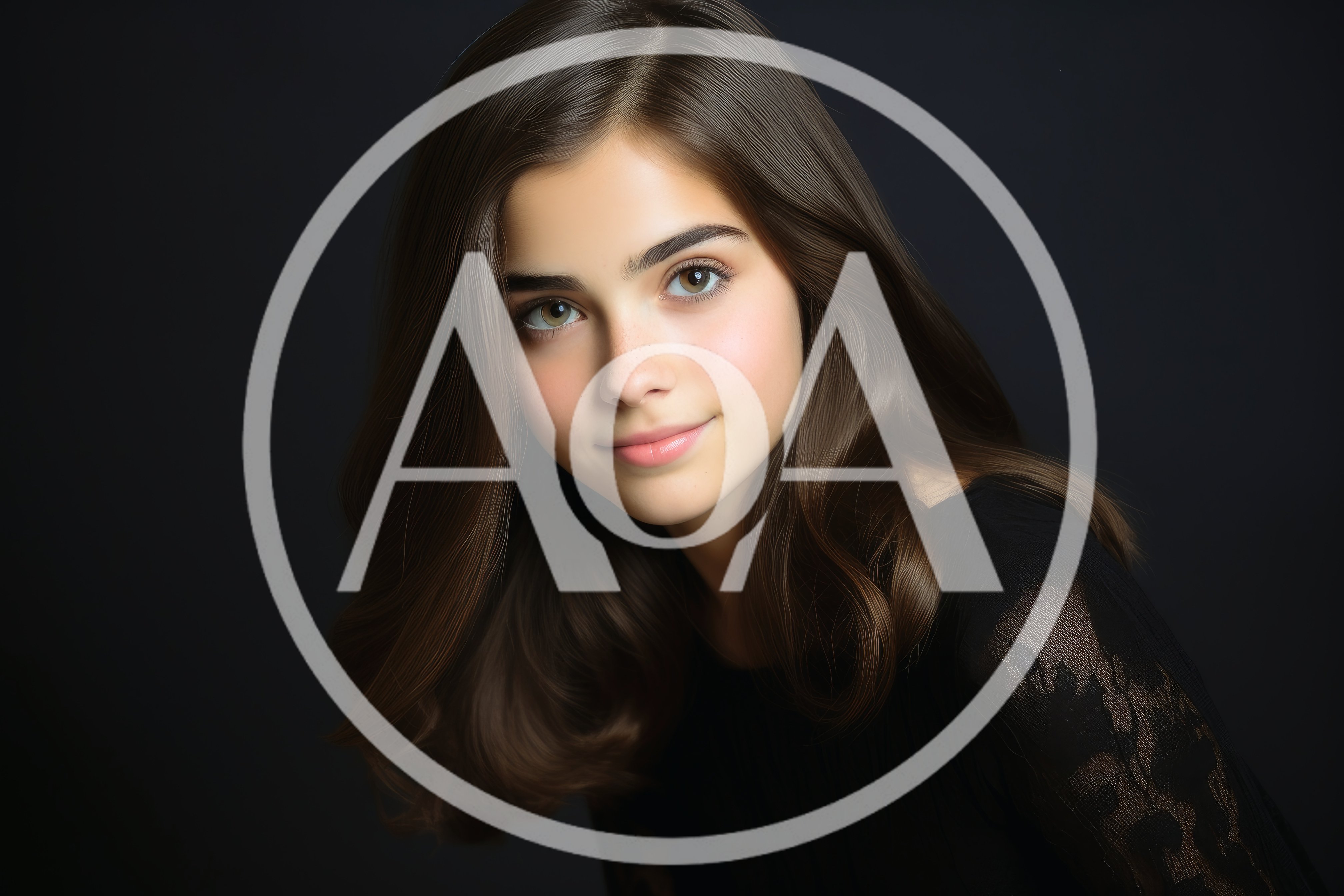 Portrait Of A Young Girl With Brown Hair