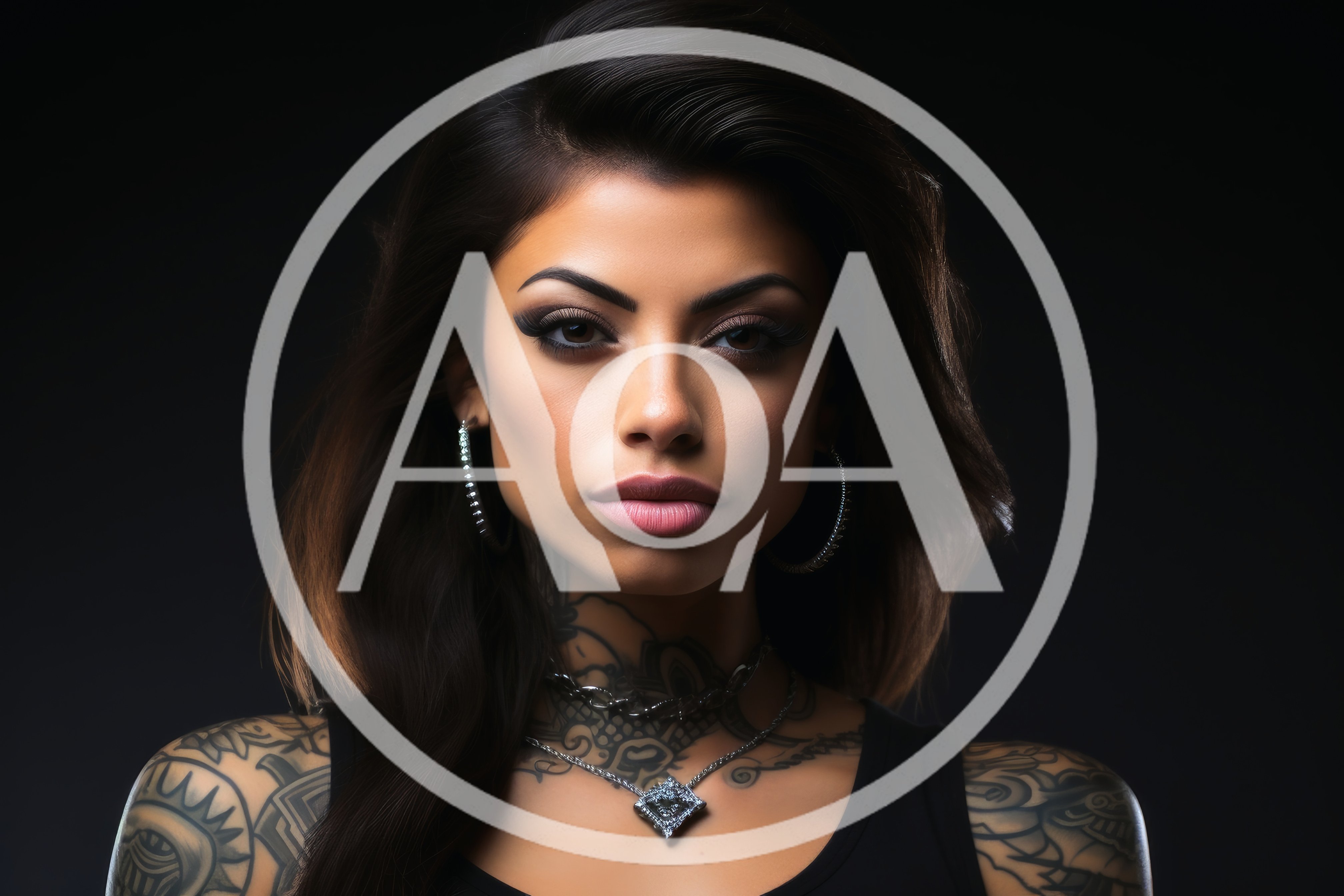 Portrait Of A Beautiful Woman With Tattoos