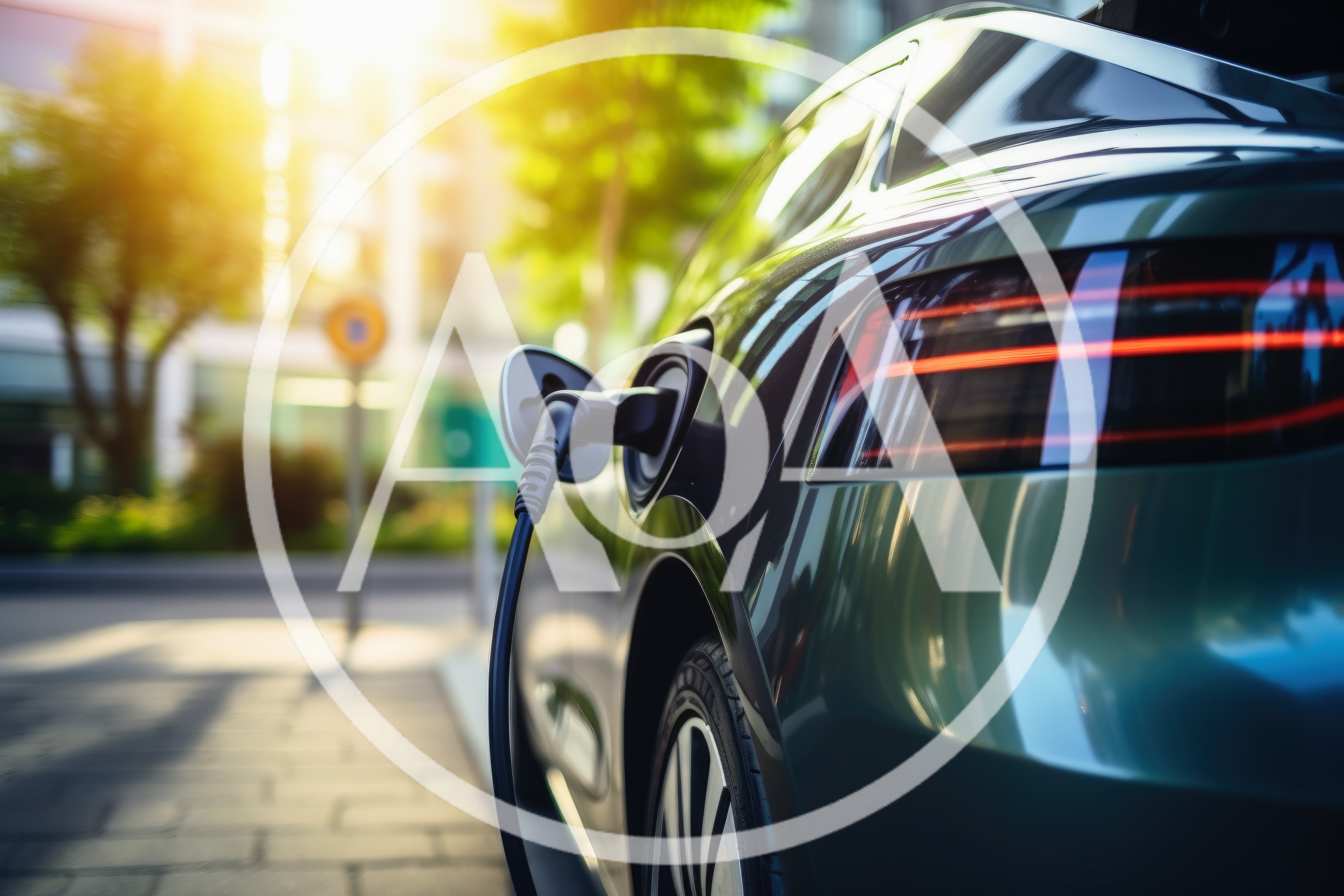 Electric Vehicle Charging At A Modern Urban Station