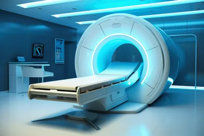 Modern MRI Scanner in a High Tech Medical Facility