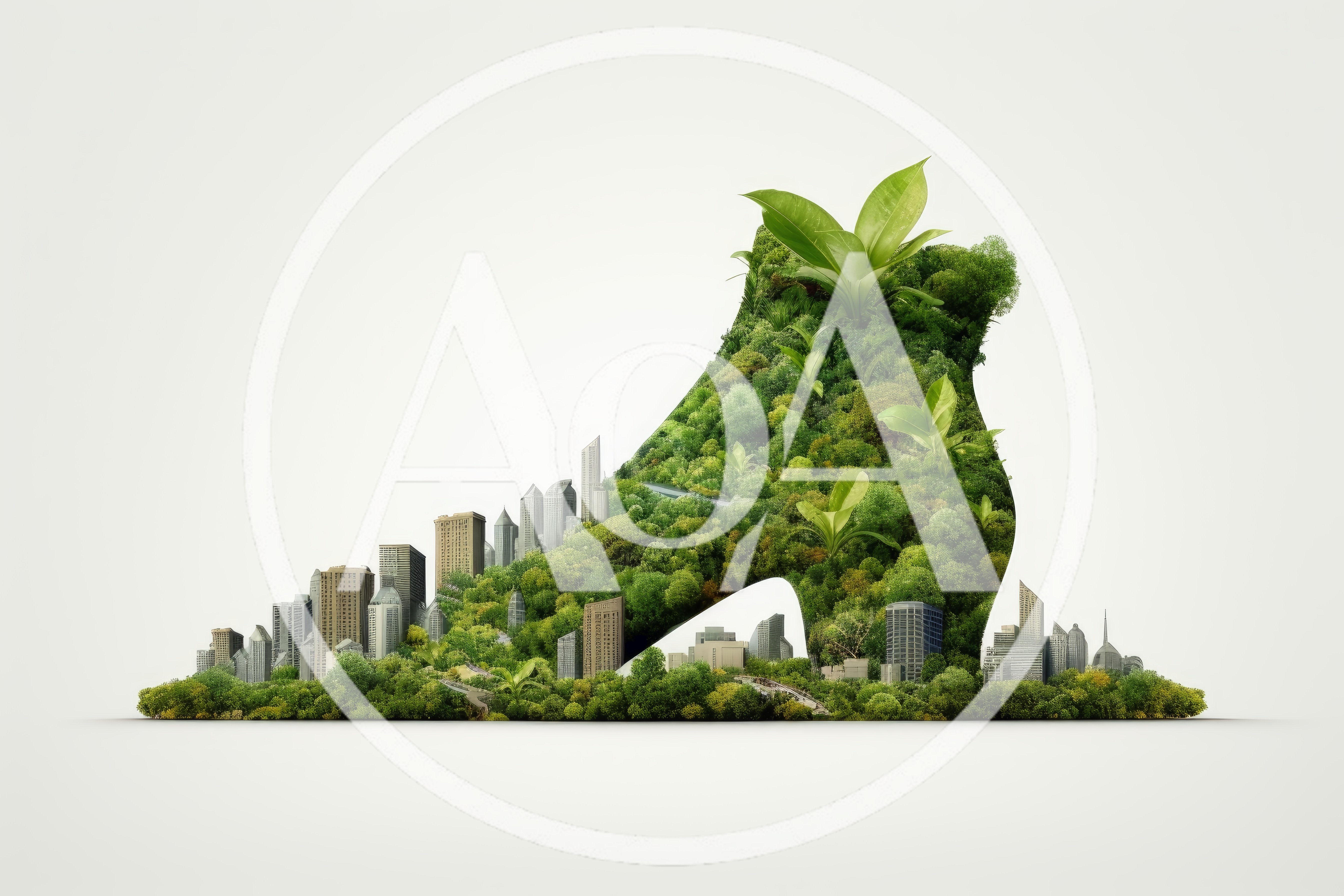 Surreal High Heel Shoe Shaped City And Forest Landscape
