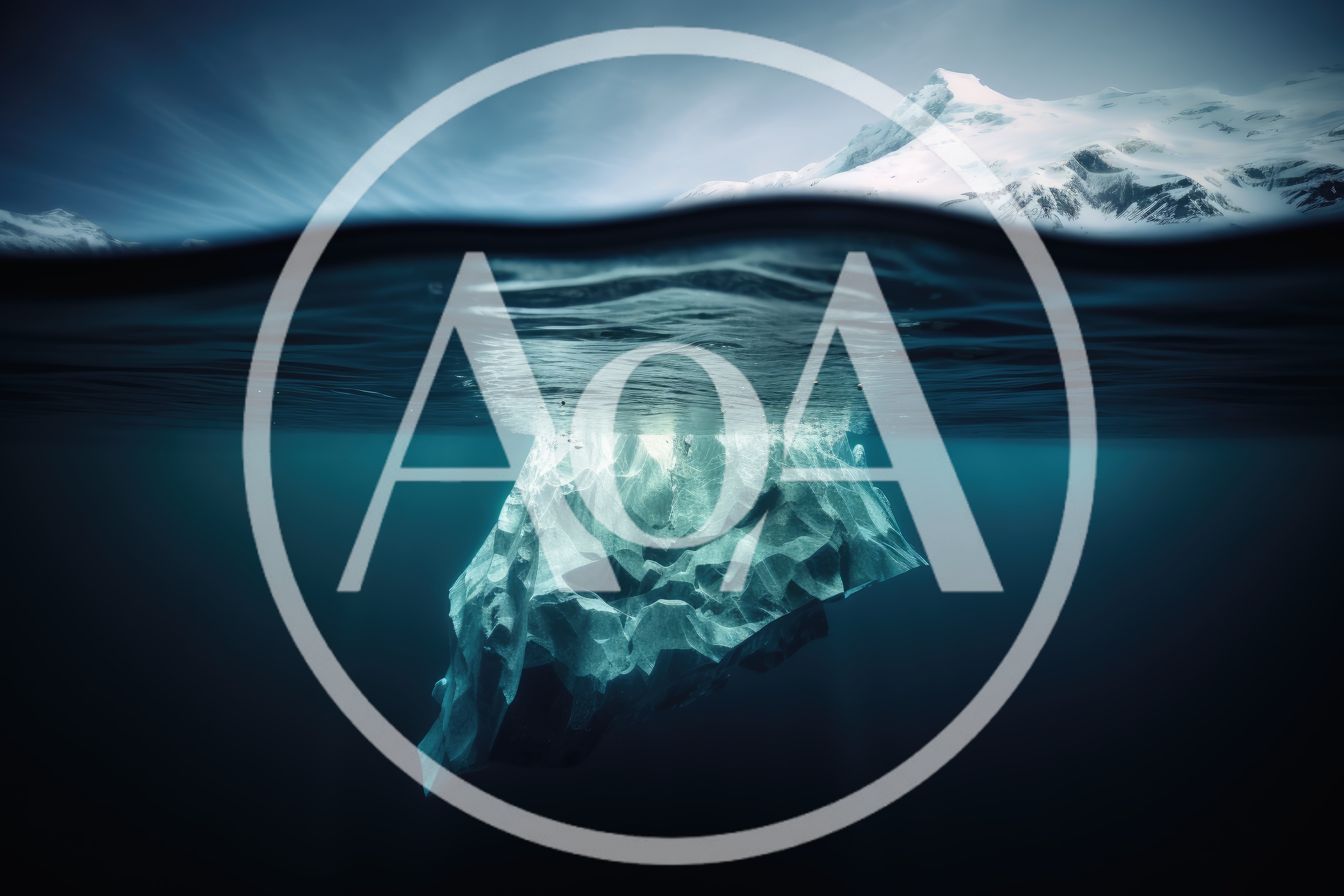 Underwater View Of A Massive Floating Iceberg