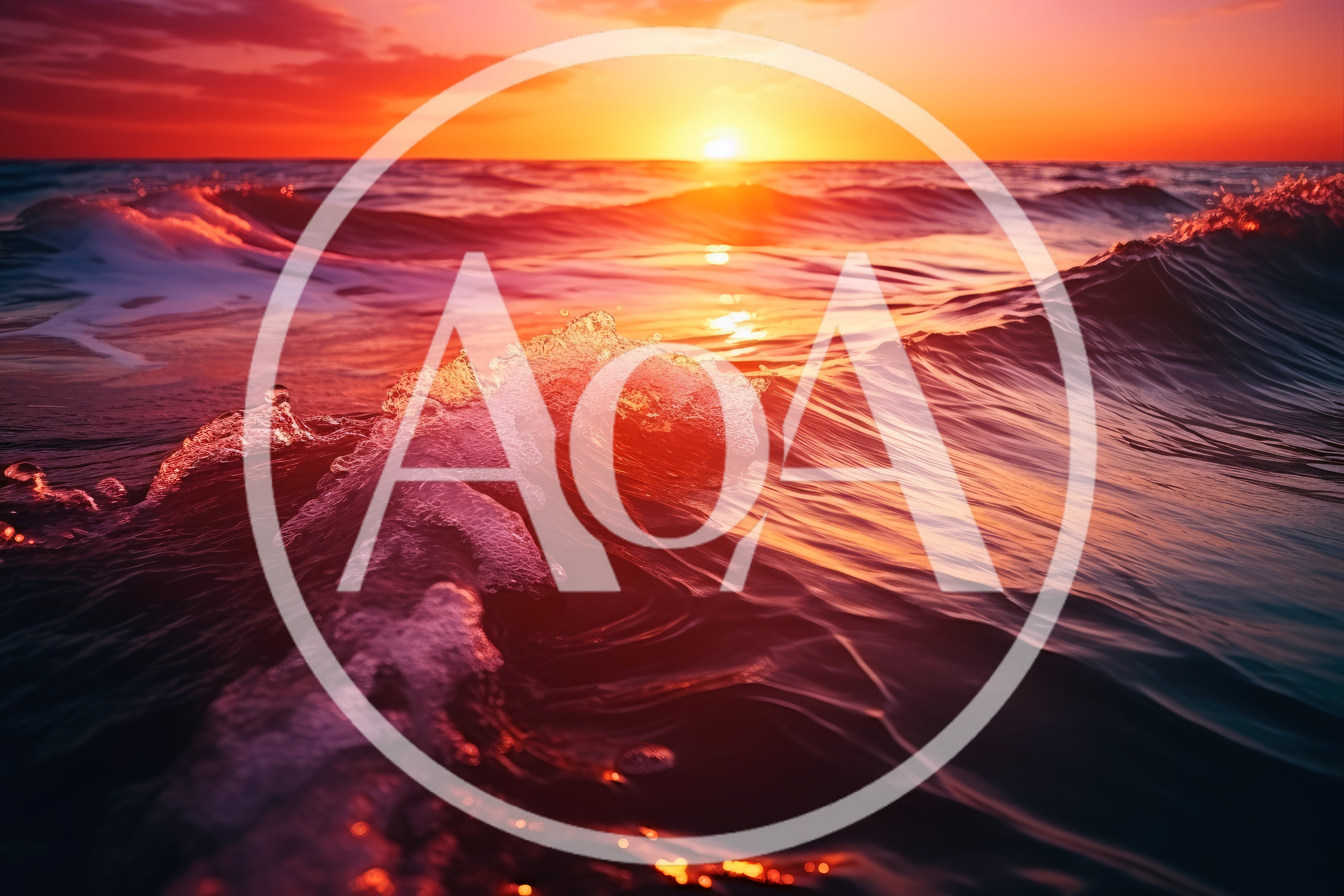 Golden Hour Ocean Waves At Sunset