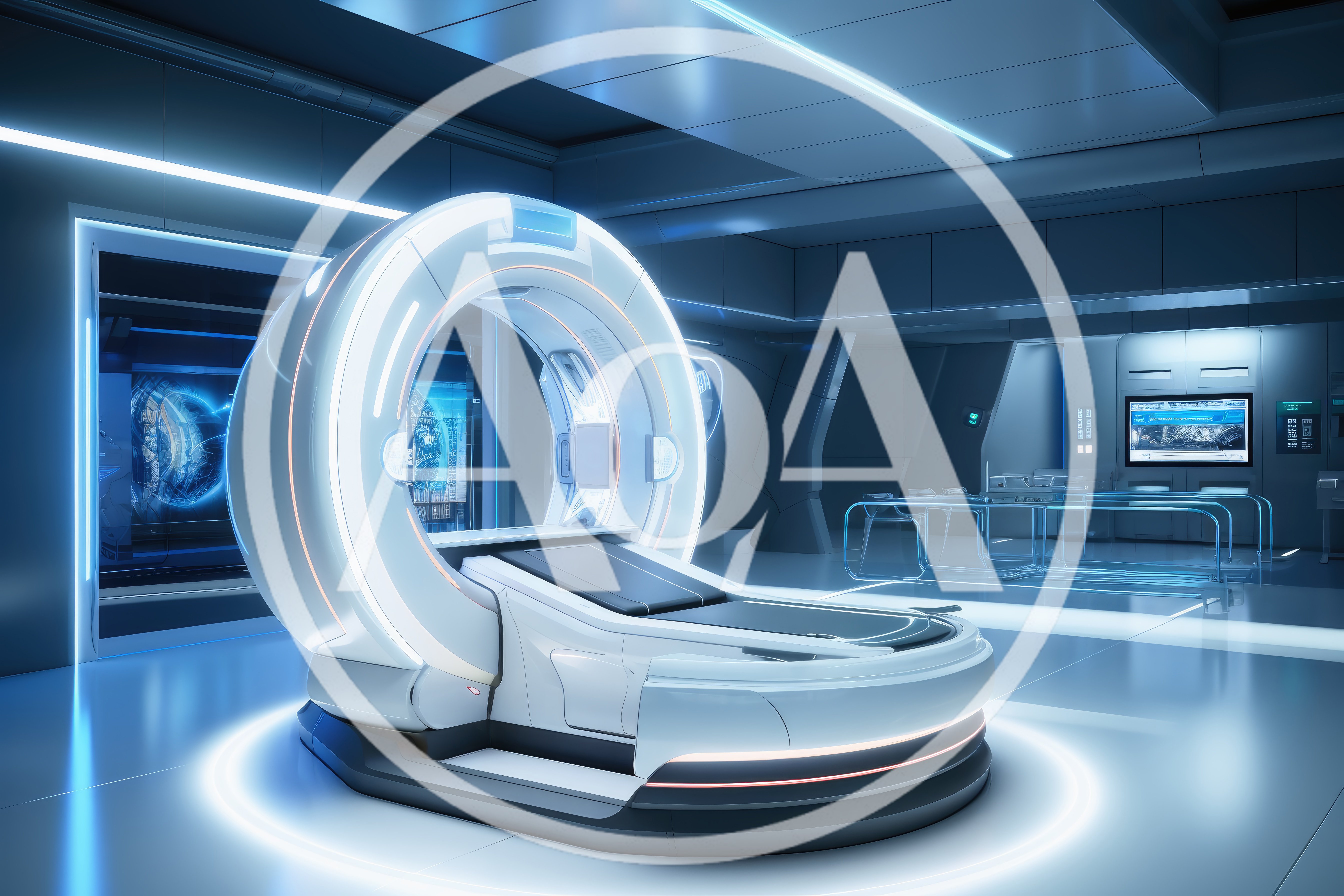 Futuristic Medical Imaging Scanner In High Tech Laboratory