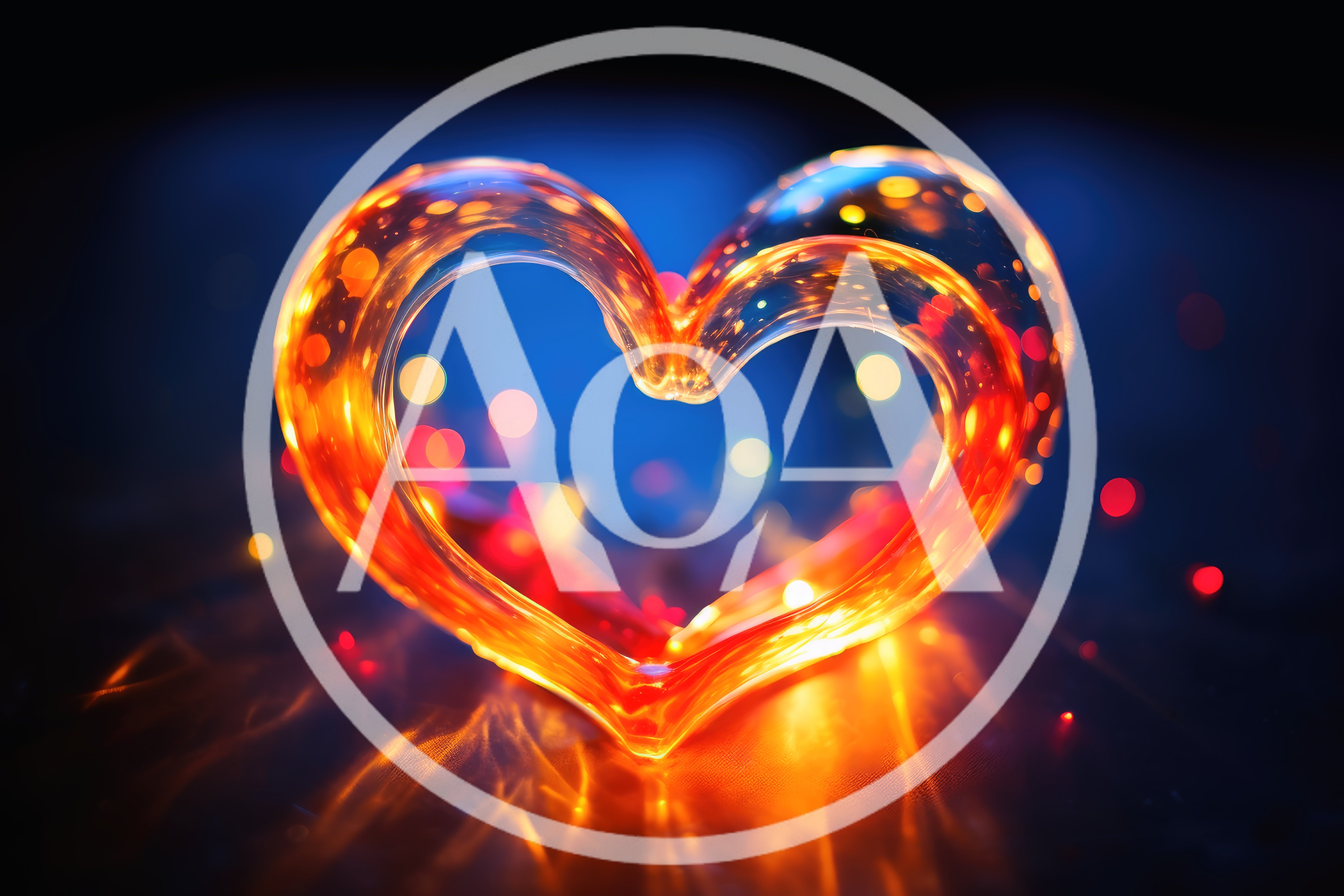 Glowing Abstract Heart Shape With Bokeh Lights