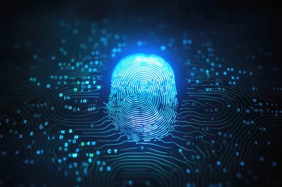 Digital Fingerprint Biometric Security Concept