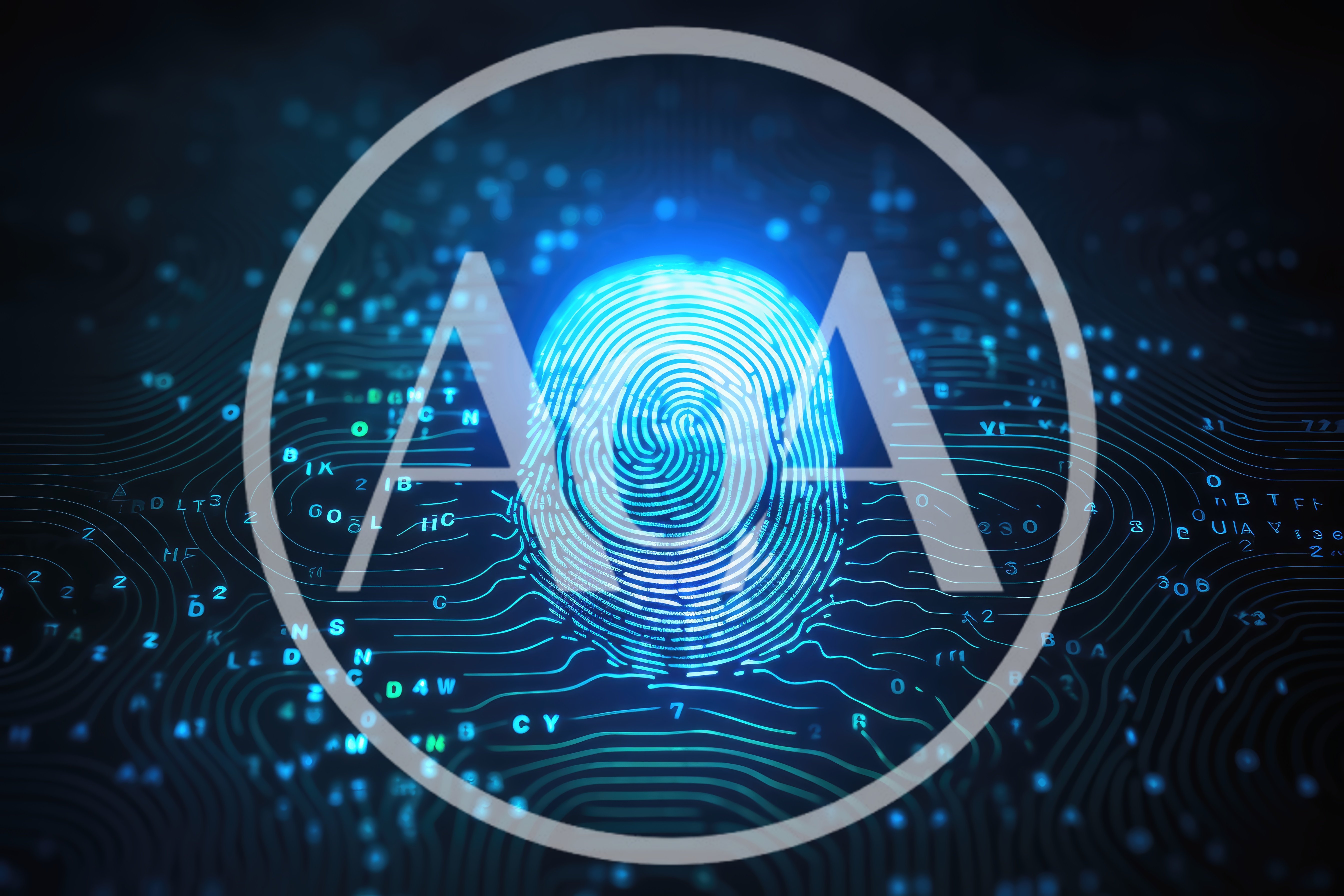 Digital Fingerprint Biometric Security Concept