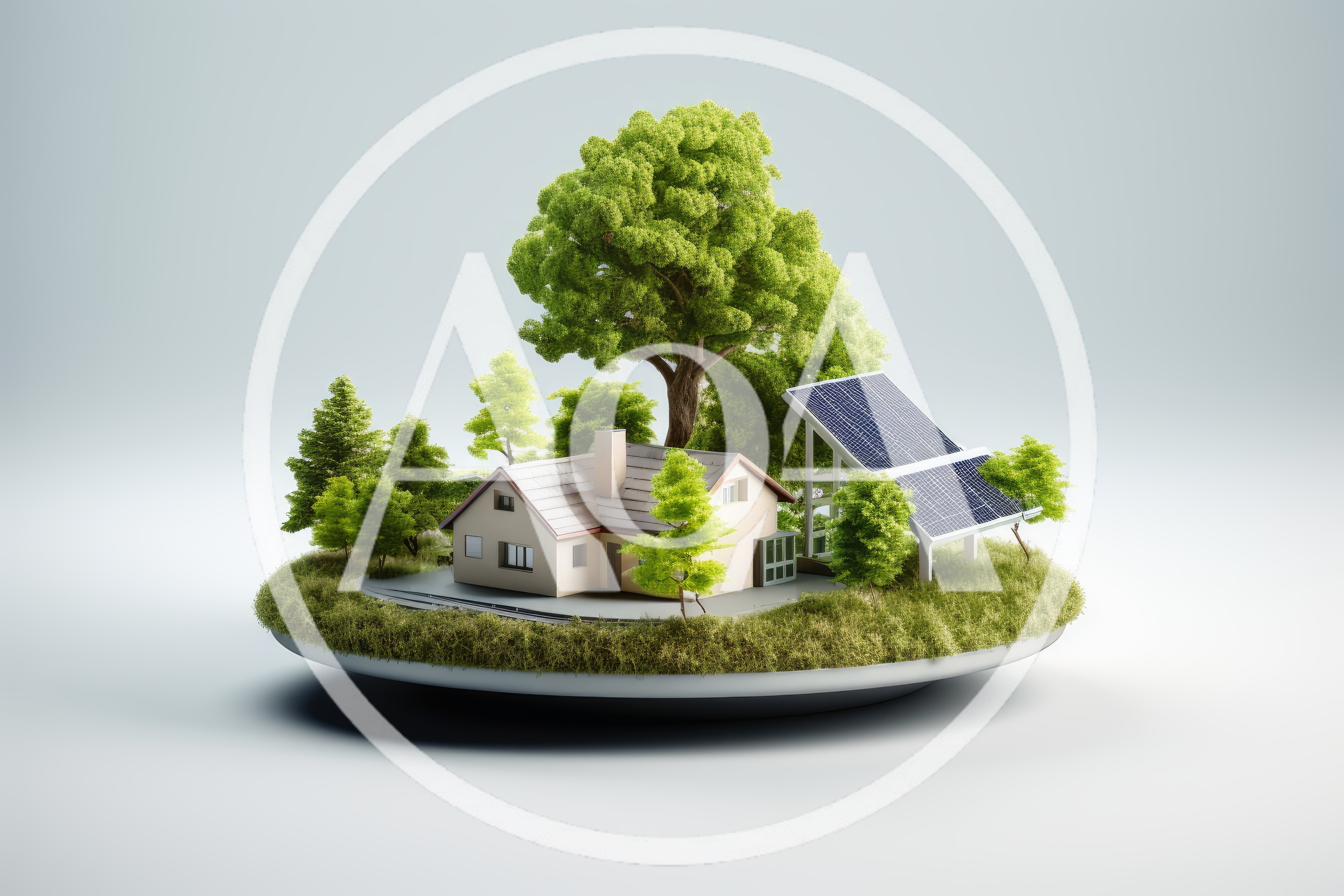 Miniature Eco Friendly House With Solar Panels