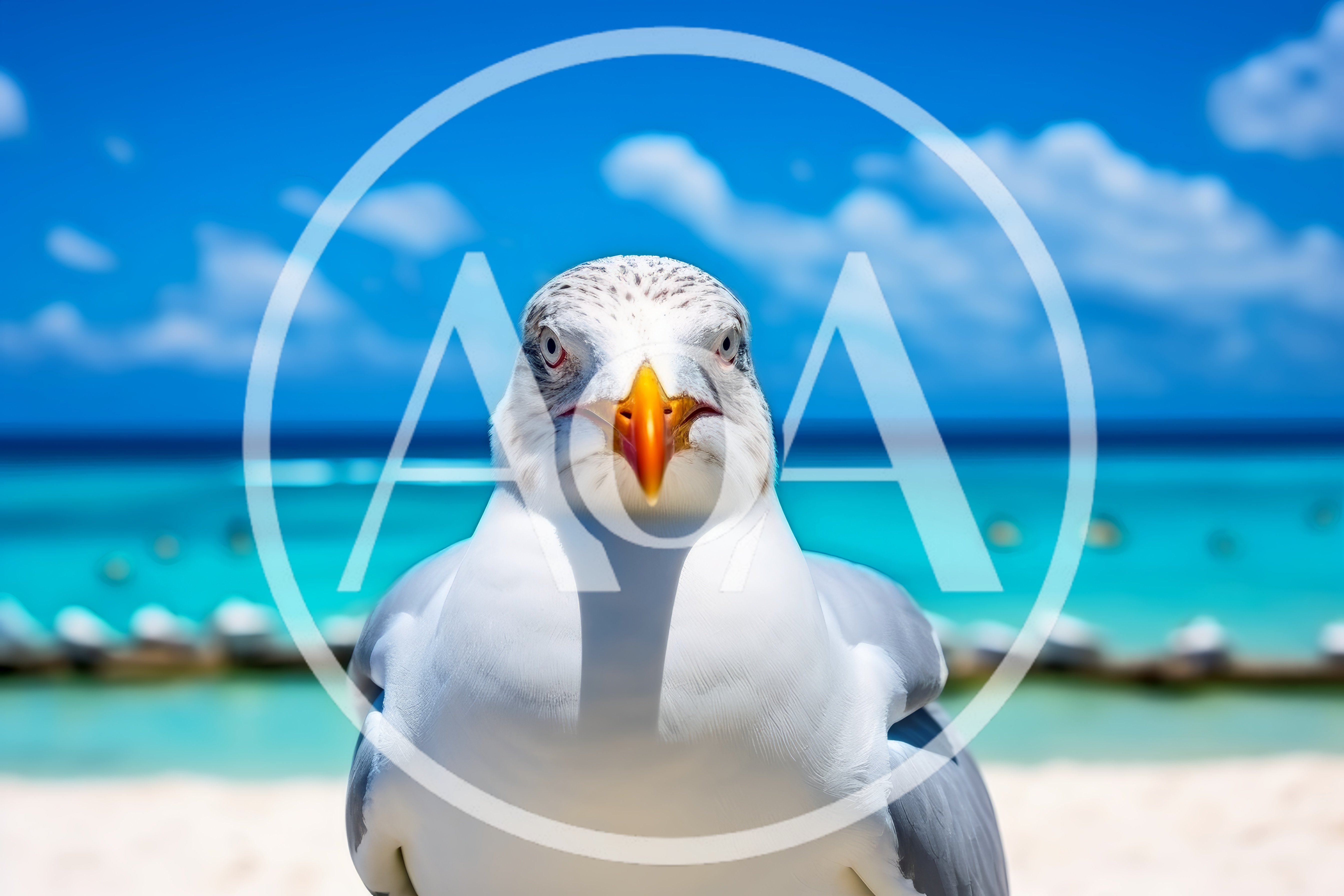 Close Up Portrait Of A Seagull On The Beach