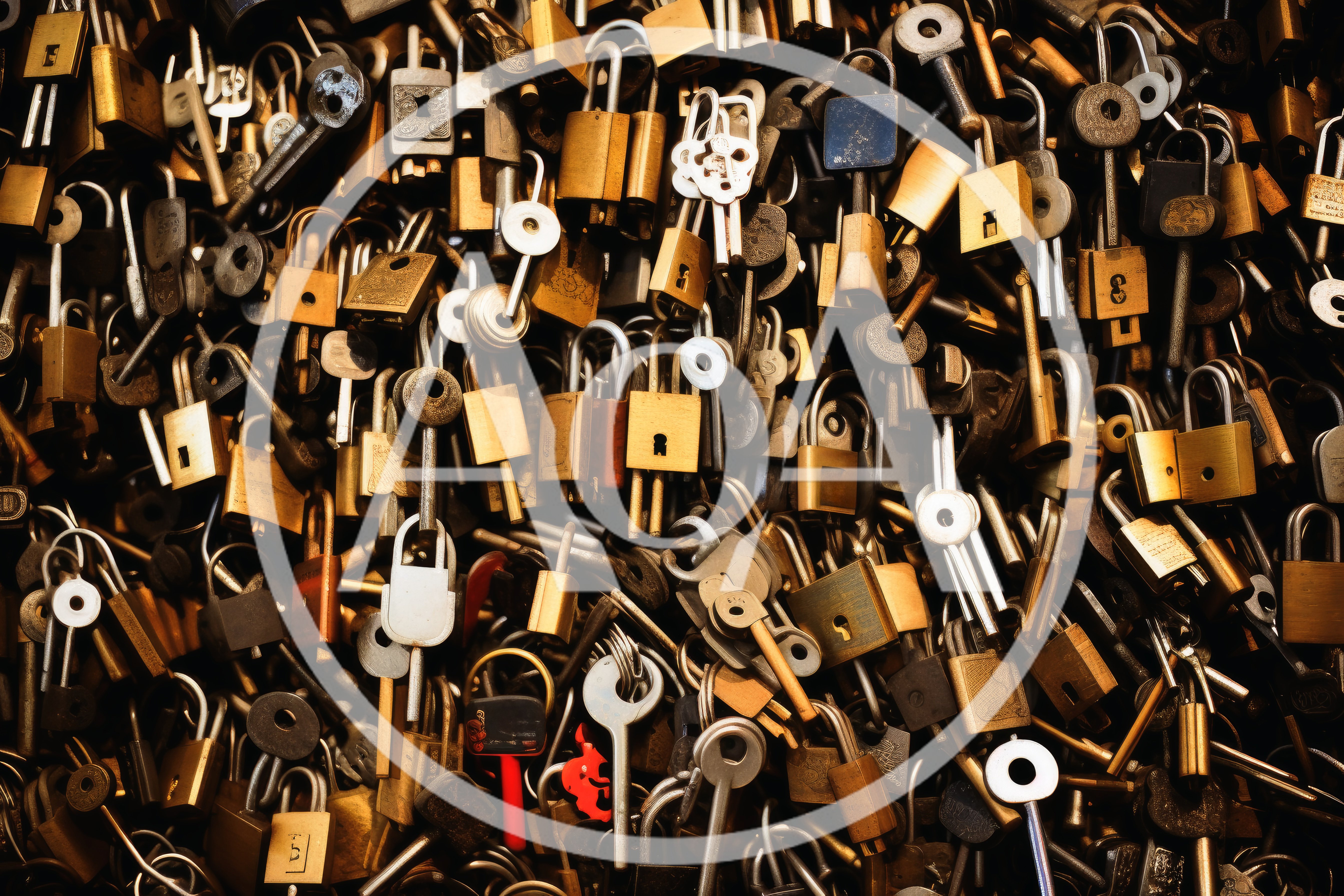 Collection Of Metal Padlocks On A Bridge