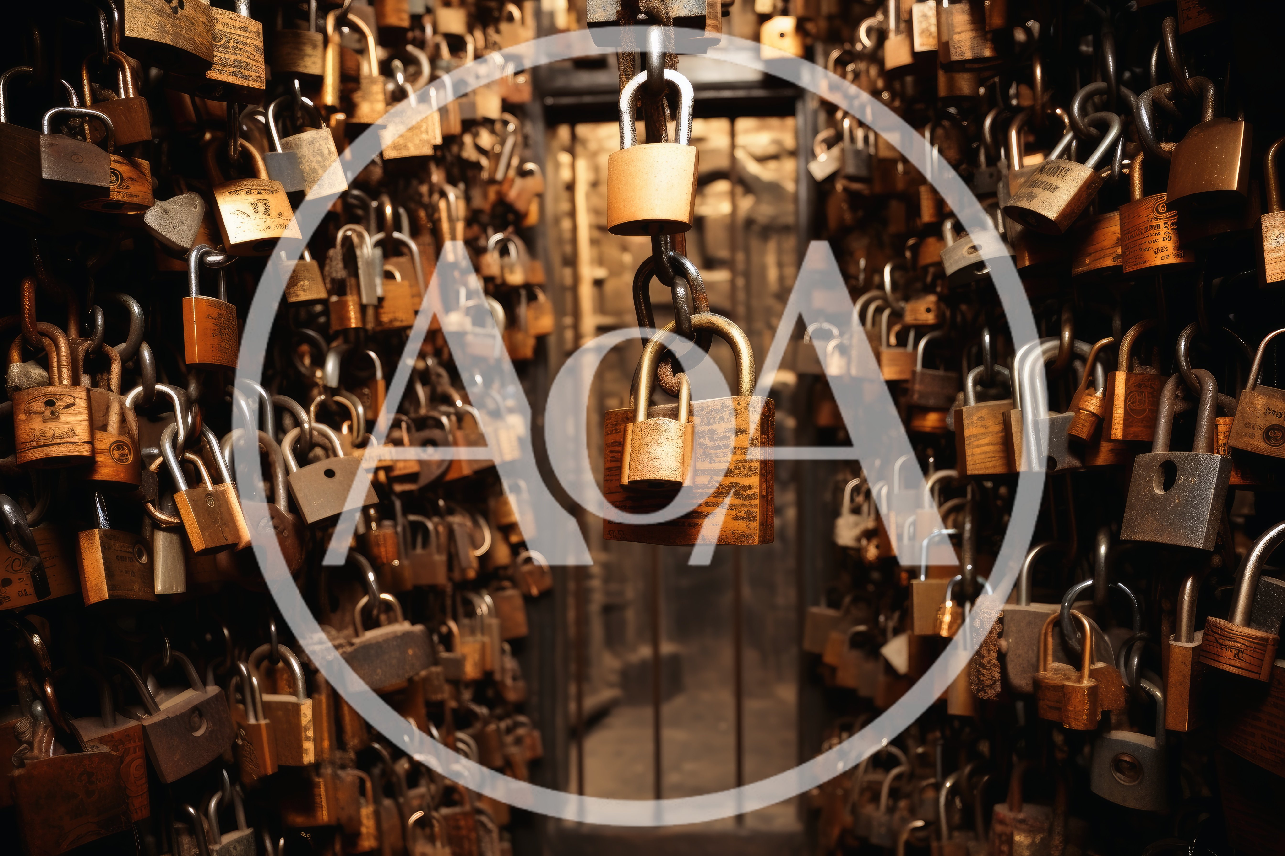 Countless Padlocks Hanging On A Metal Gate