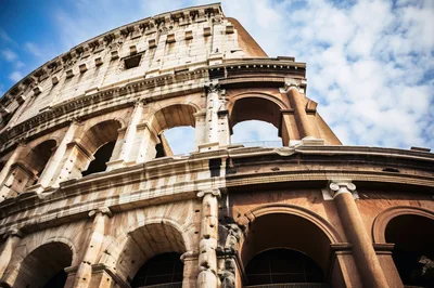 Low Angle View Of The Ancient Roman Colosseum