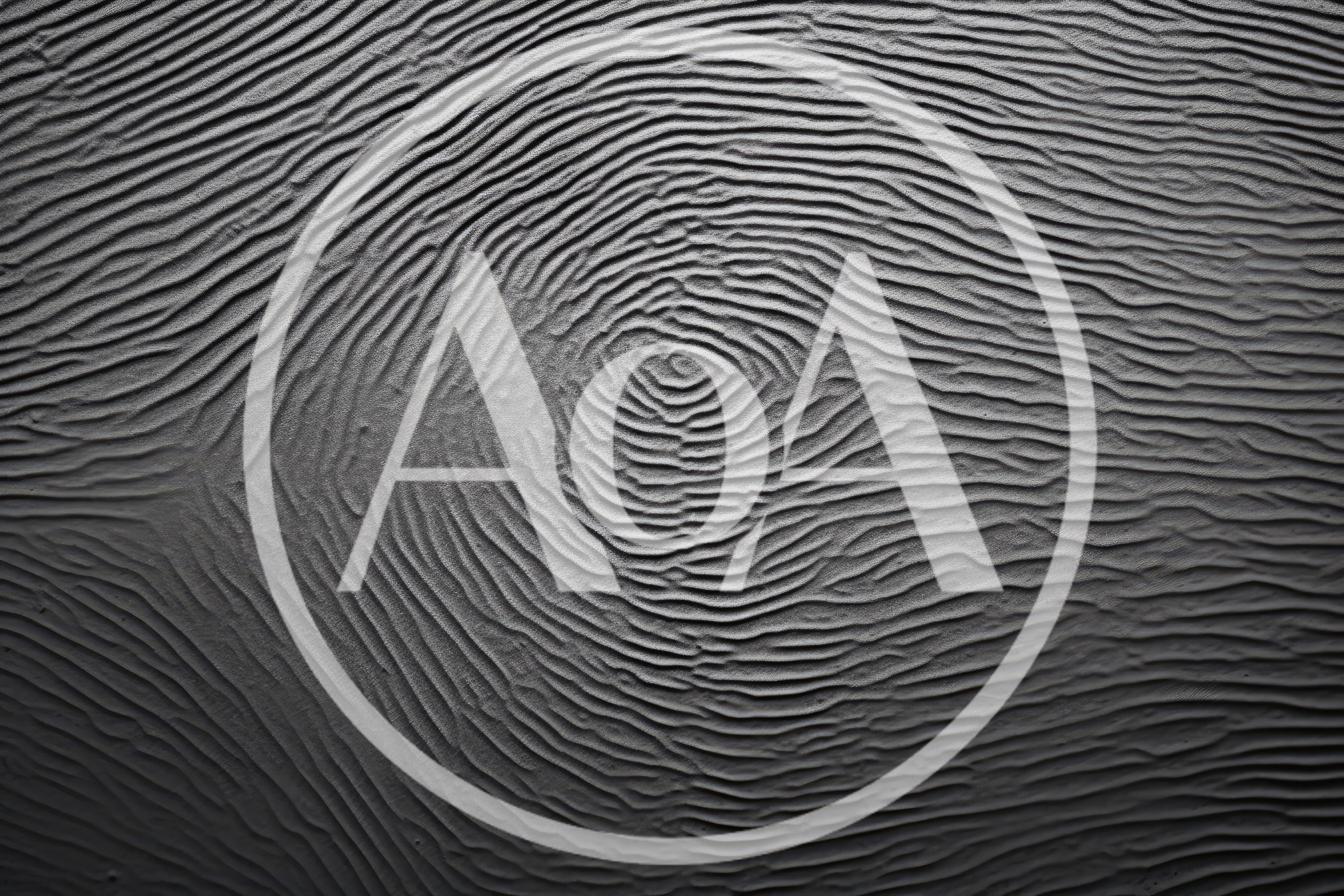 Abstract Gray Wavy Texture With Concentric Patterns