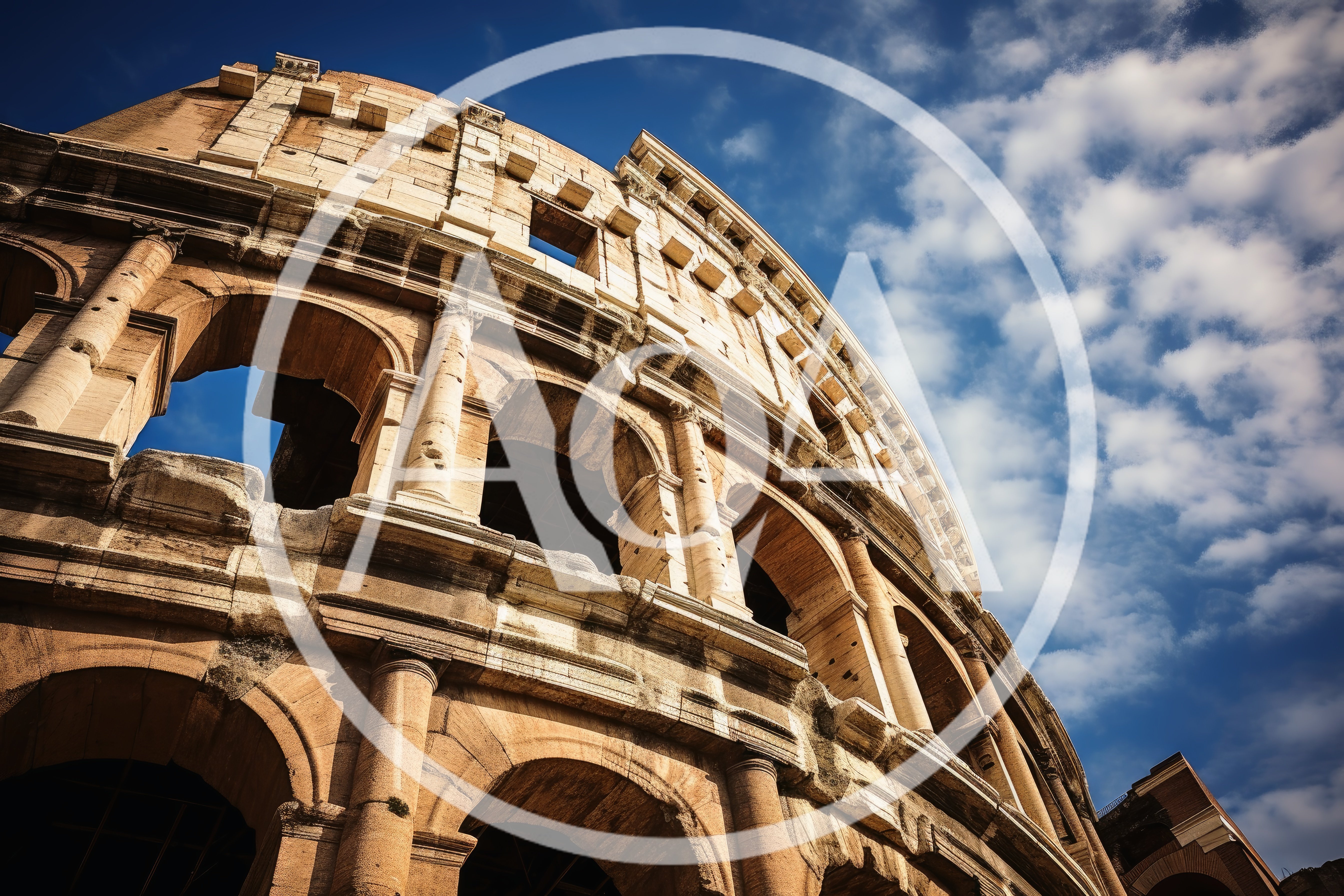 Low Angle View Of The Roman Colosseum