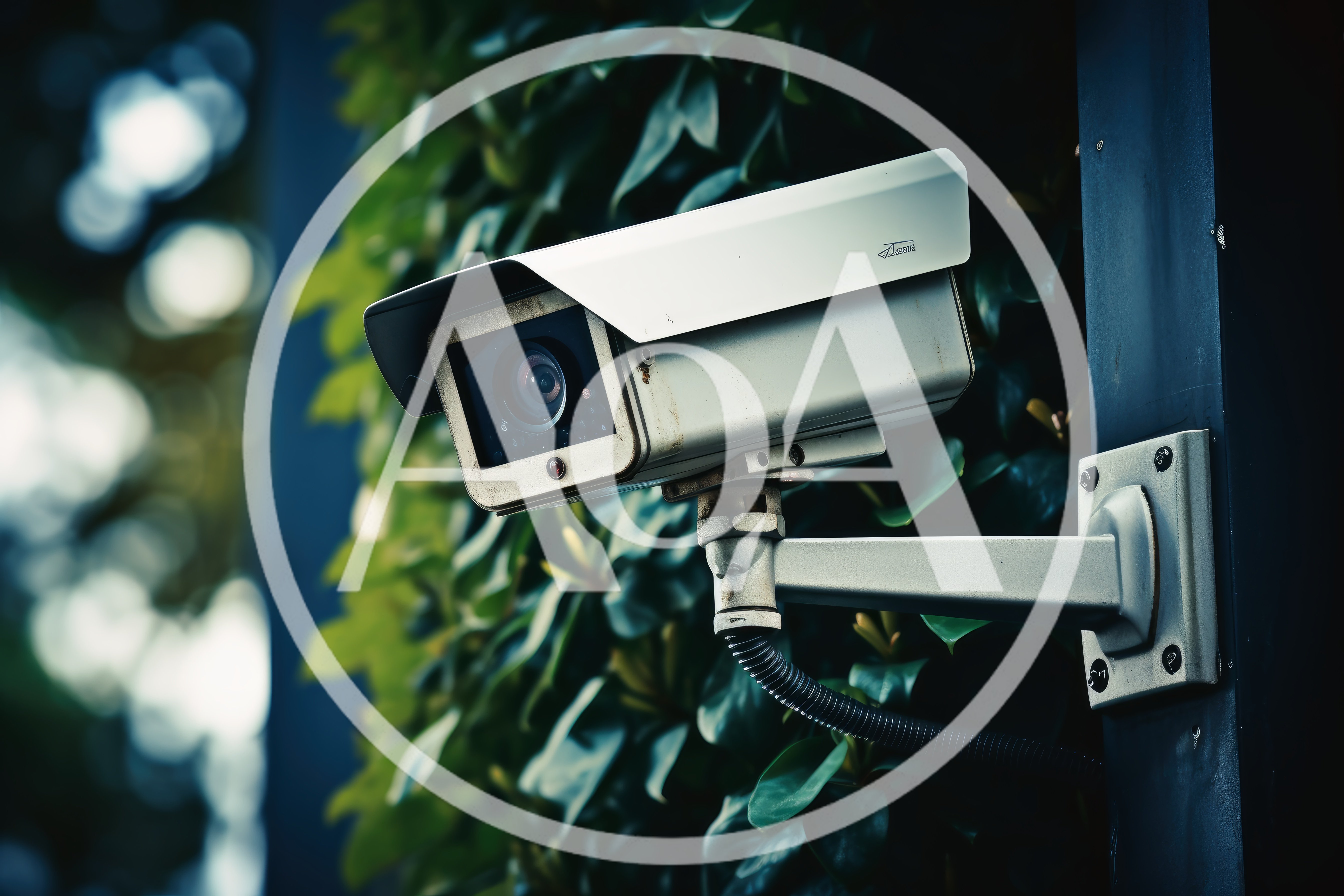 Outdoor Security Camera Mounted On A Wall