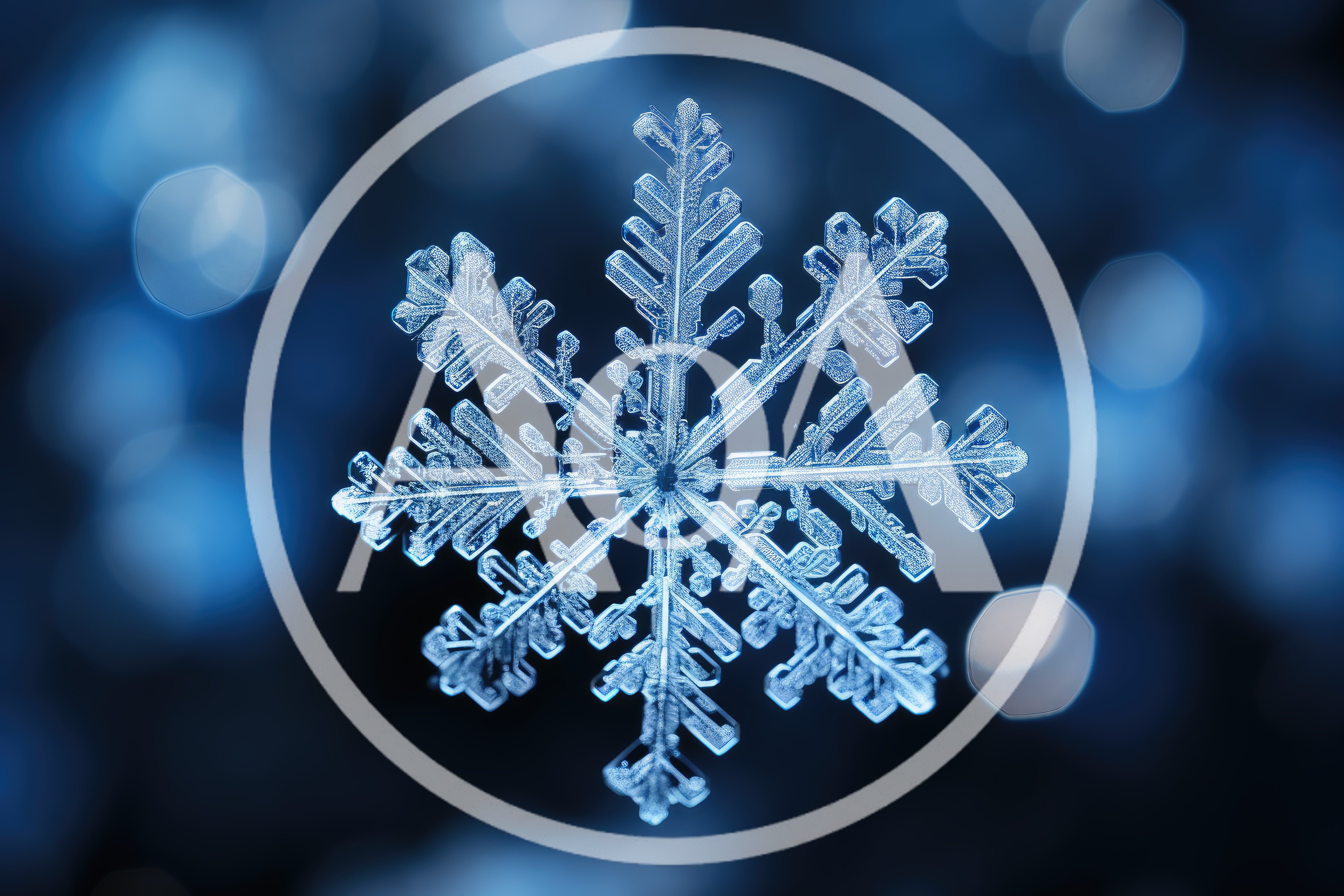 Macro Close Up Of A Single Intricate Snowflake