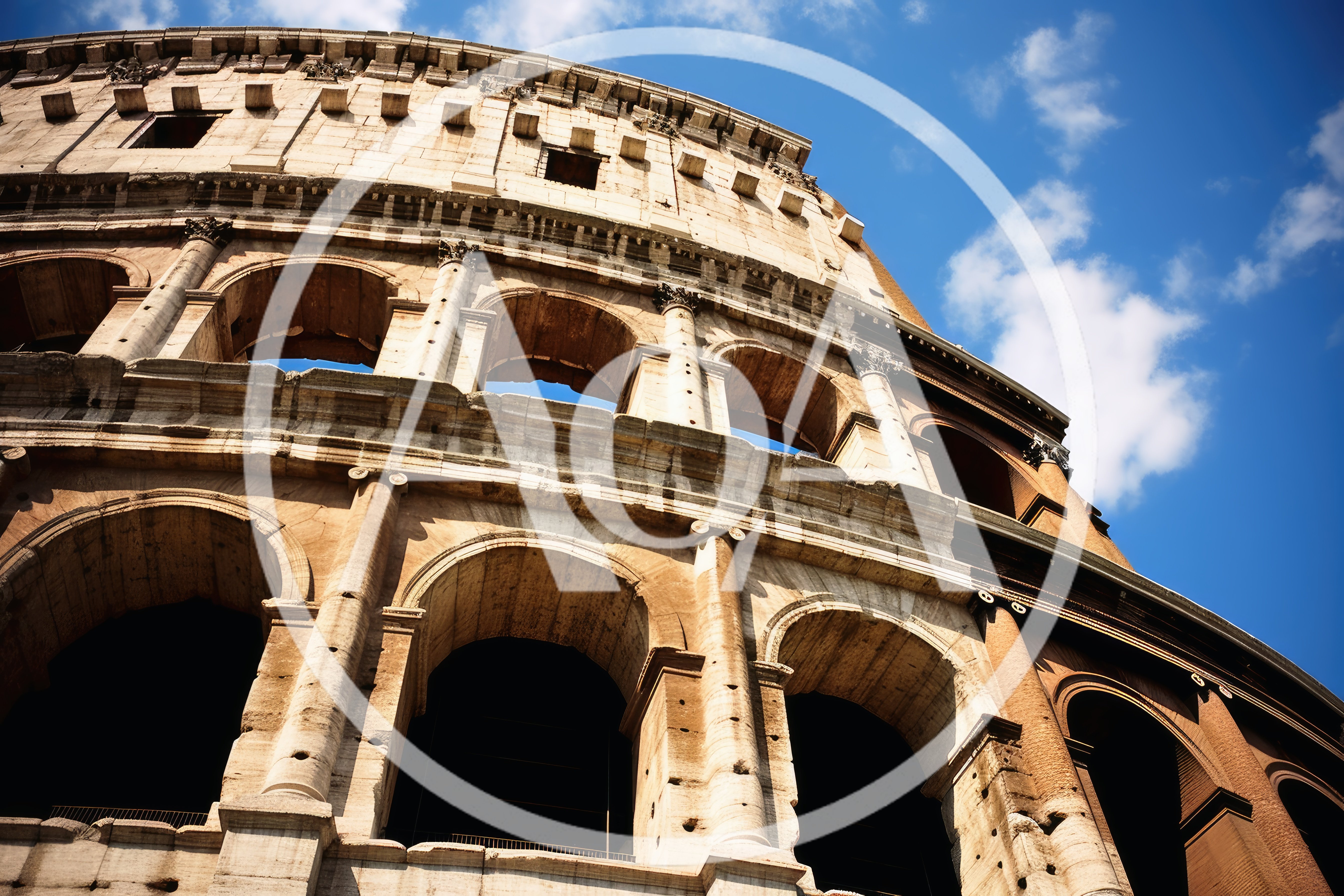 Low Angle View Of The Ancient Roman Colosseum