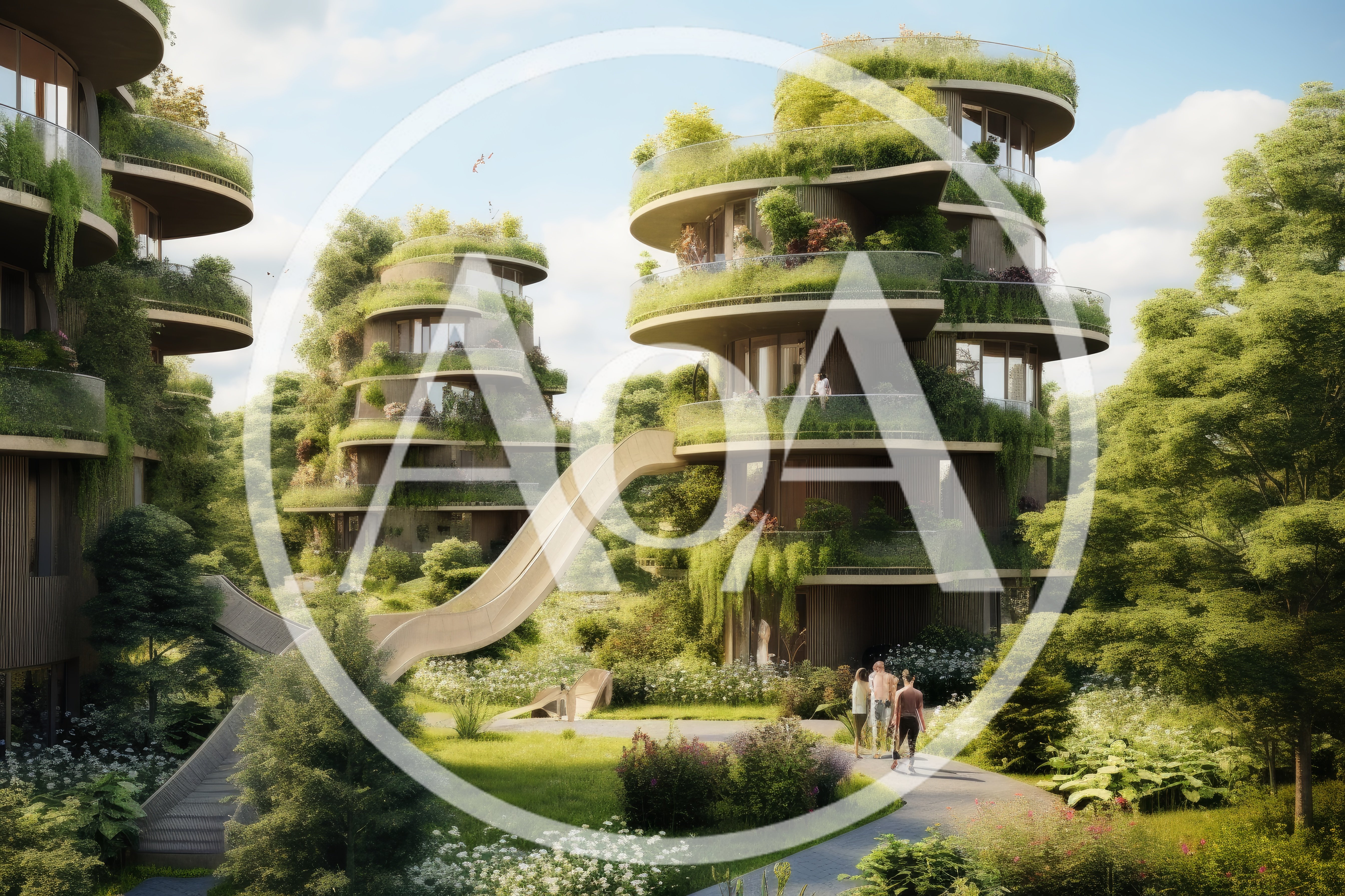 Futuristic Eco-Friendly Residential Complex With Lush Greenery