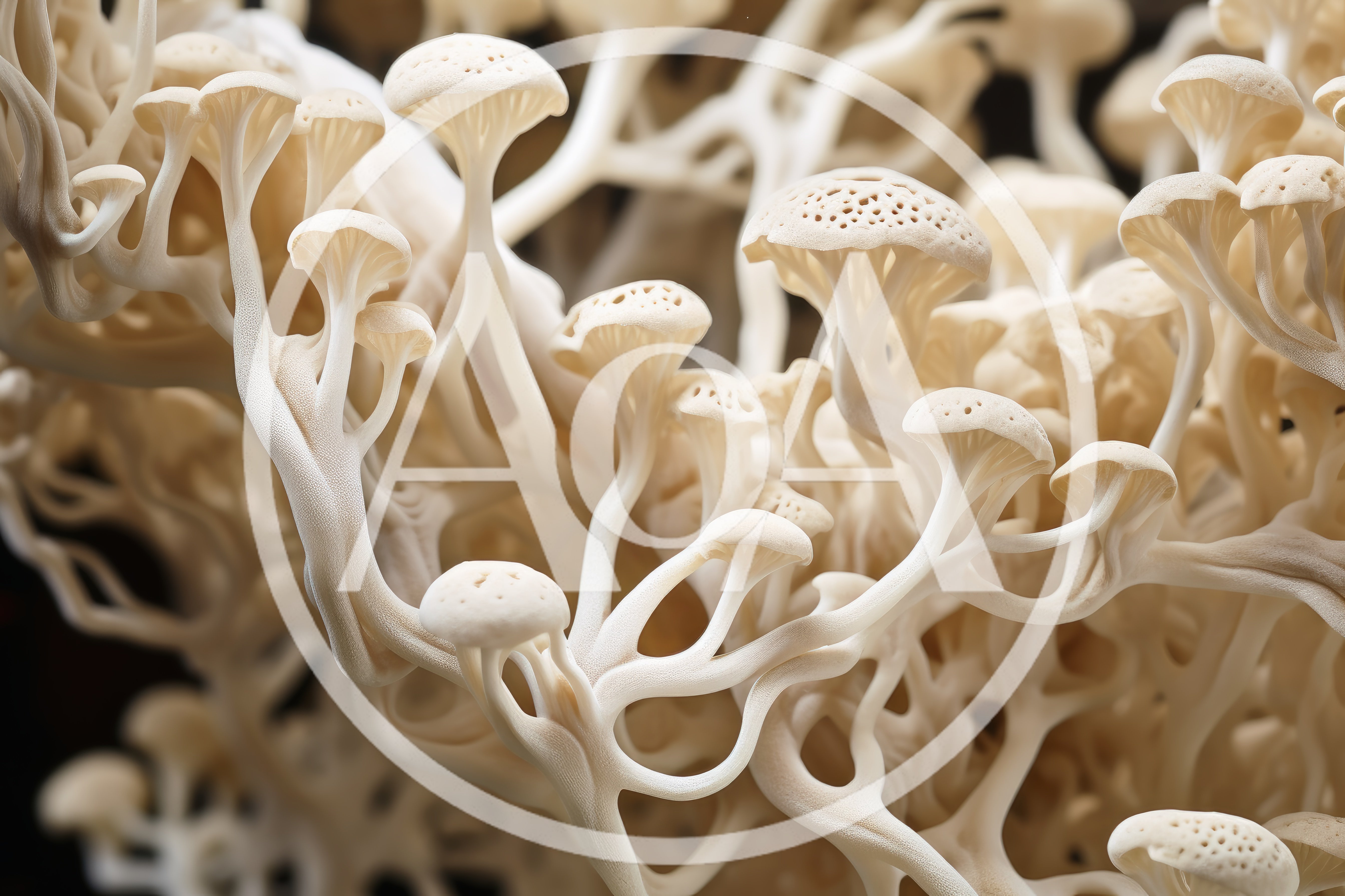 Close Up Of White Coral Mushrooms