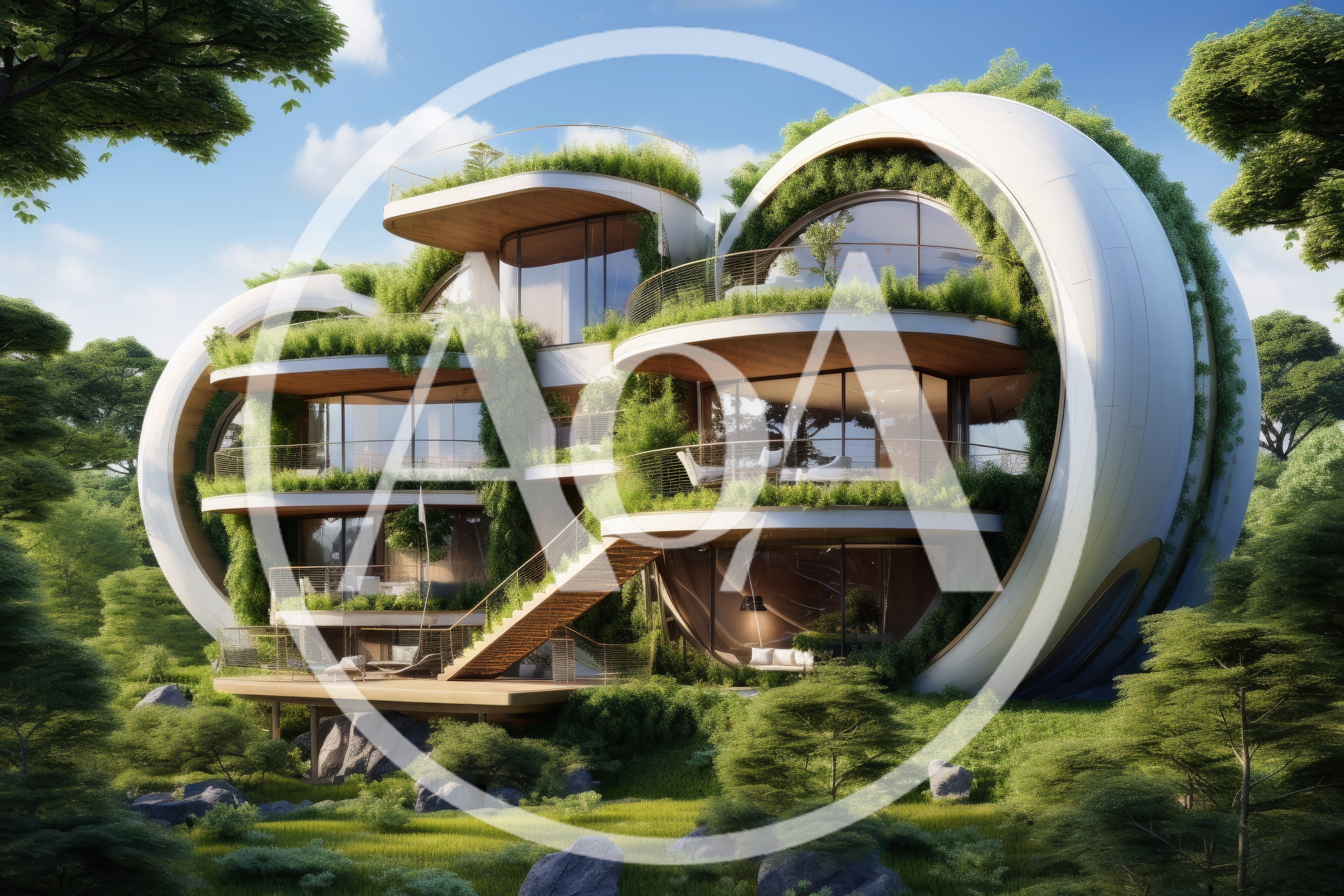 Futuristic Eco Friendly Circular Residential Architecture