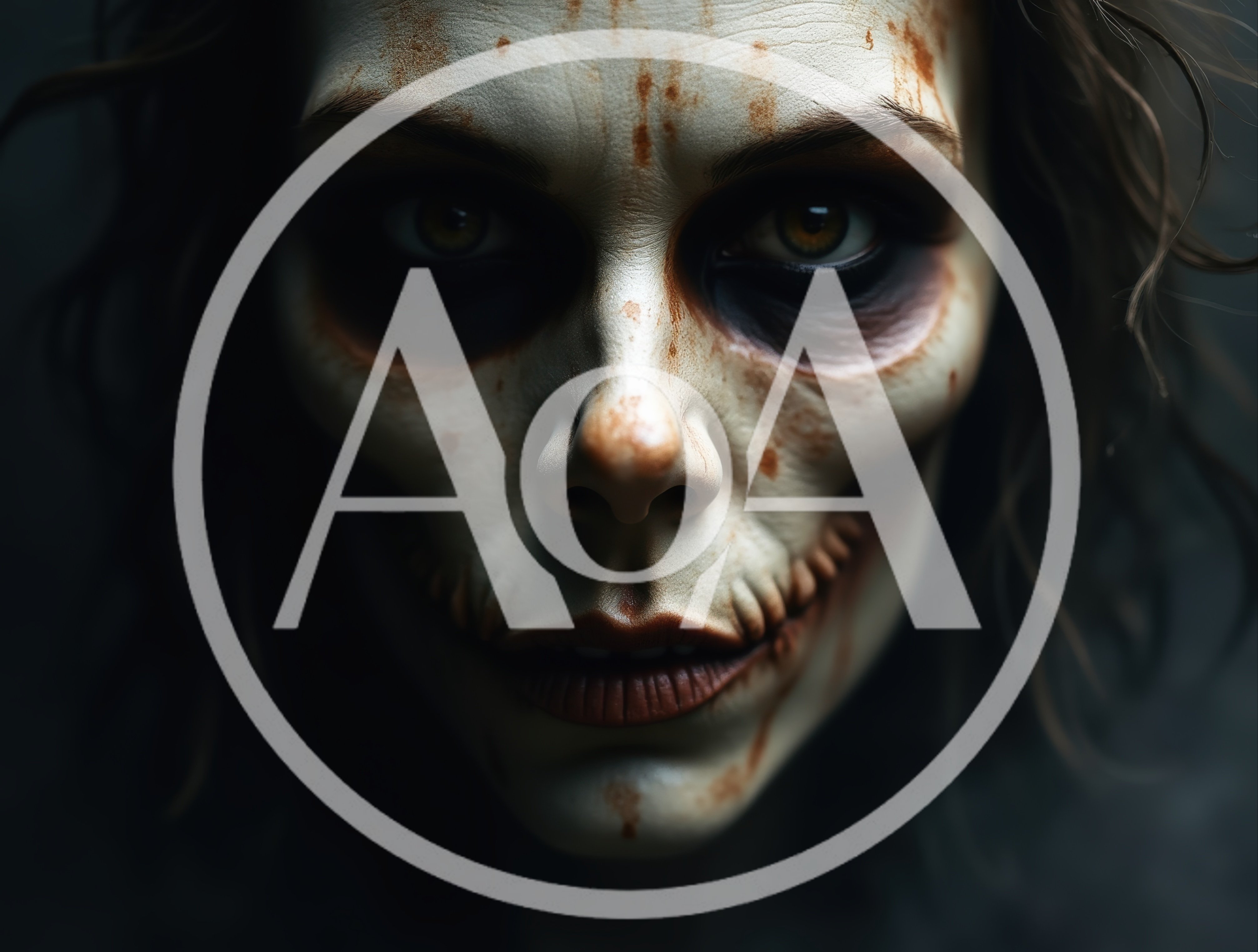 Close Up Portrait Of A Terrifying Zombie Woman