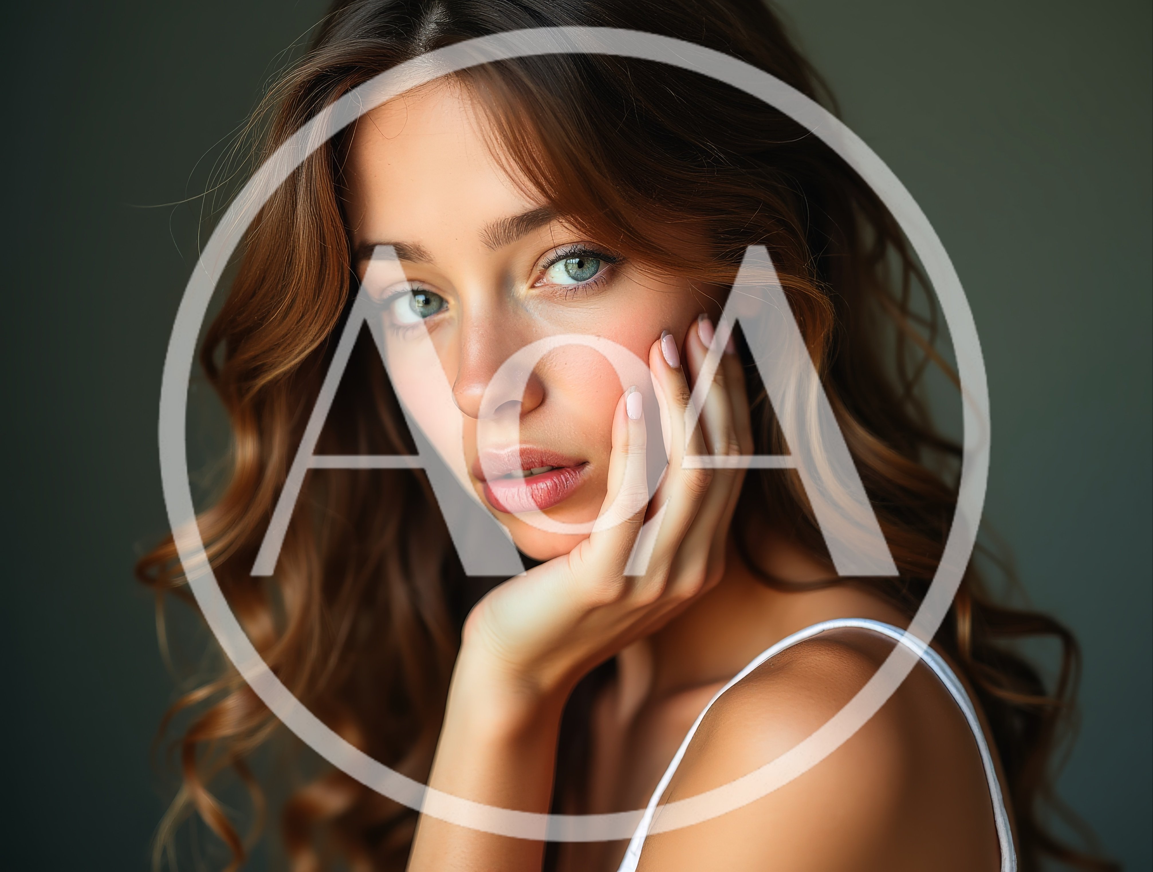 Portrait Of A Beautiful Young Woman With Wavy Hair