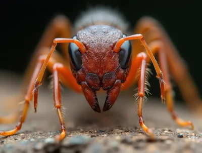 Extreme Macro Close Up Of An Ant Head